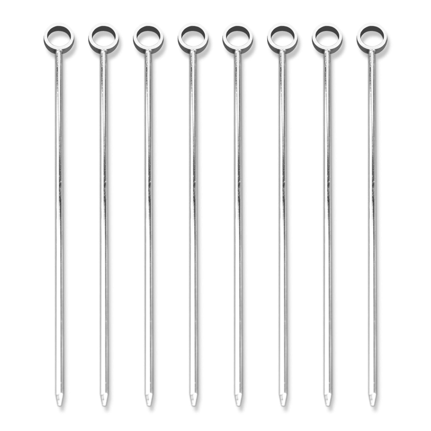 Silver-LG02 Cocktail Picks (Stainless Steel) 8pcs