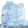 PartyWoo Baby Blue Balloons 142 pcs Different Sizes of 18 12 10 5 Inch Light Pastel Sky Aqua Blue Balloon Arch Kit Garland for Graduation Baby Shower Gender Reveal Party Decorations Blue-Q13