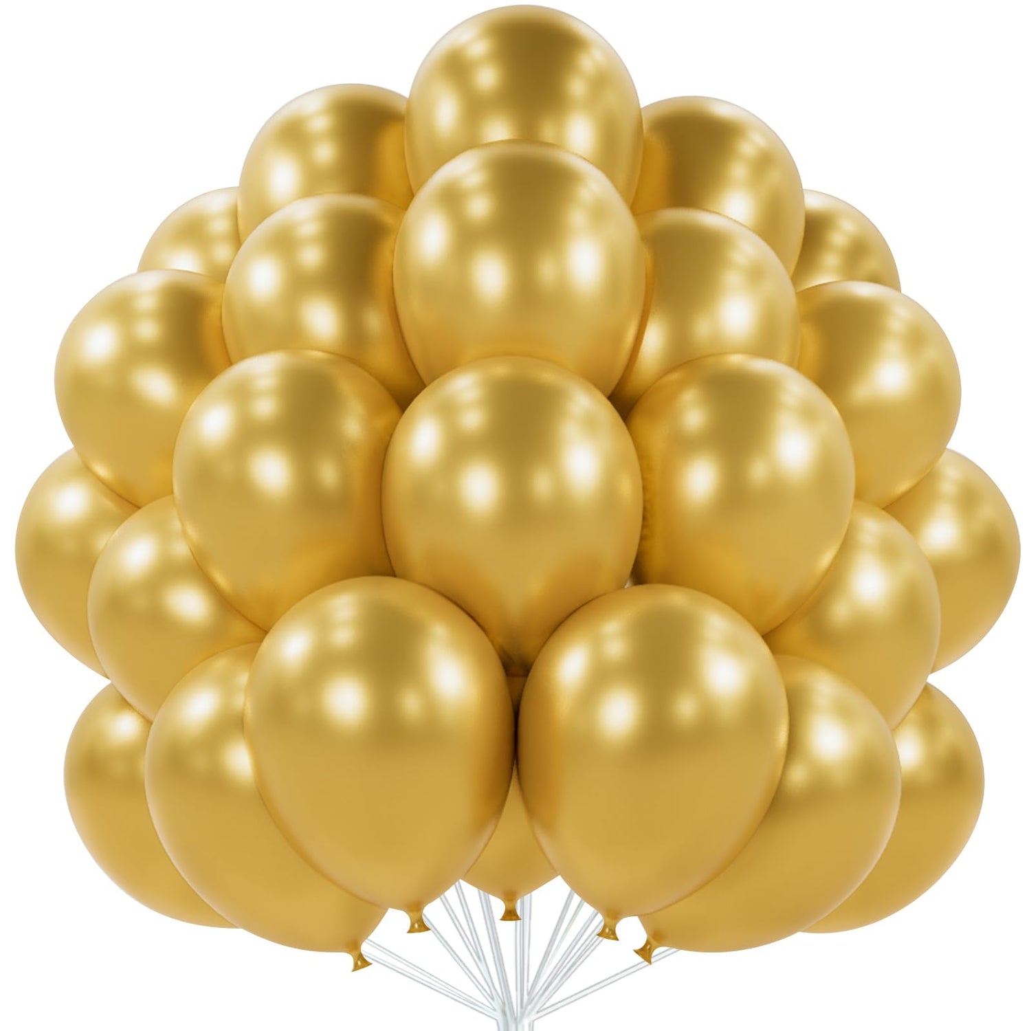 PartyWoo Gold Balloons 101pcs 12 Inch Gold Latex Helium Balloons for Birthday Wedding Anniversary Baby Shower Graduation Bachelorette Retirement Engagement Tea Casino Disco Party Decorations Gold-G101