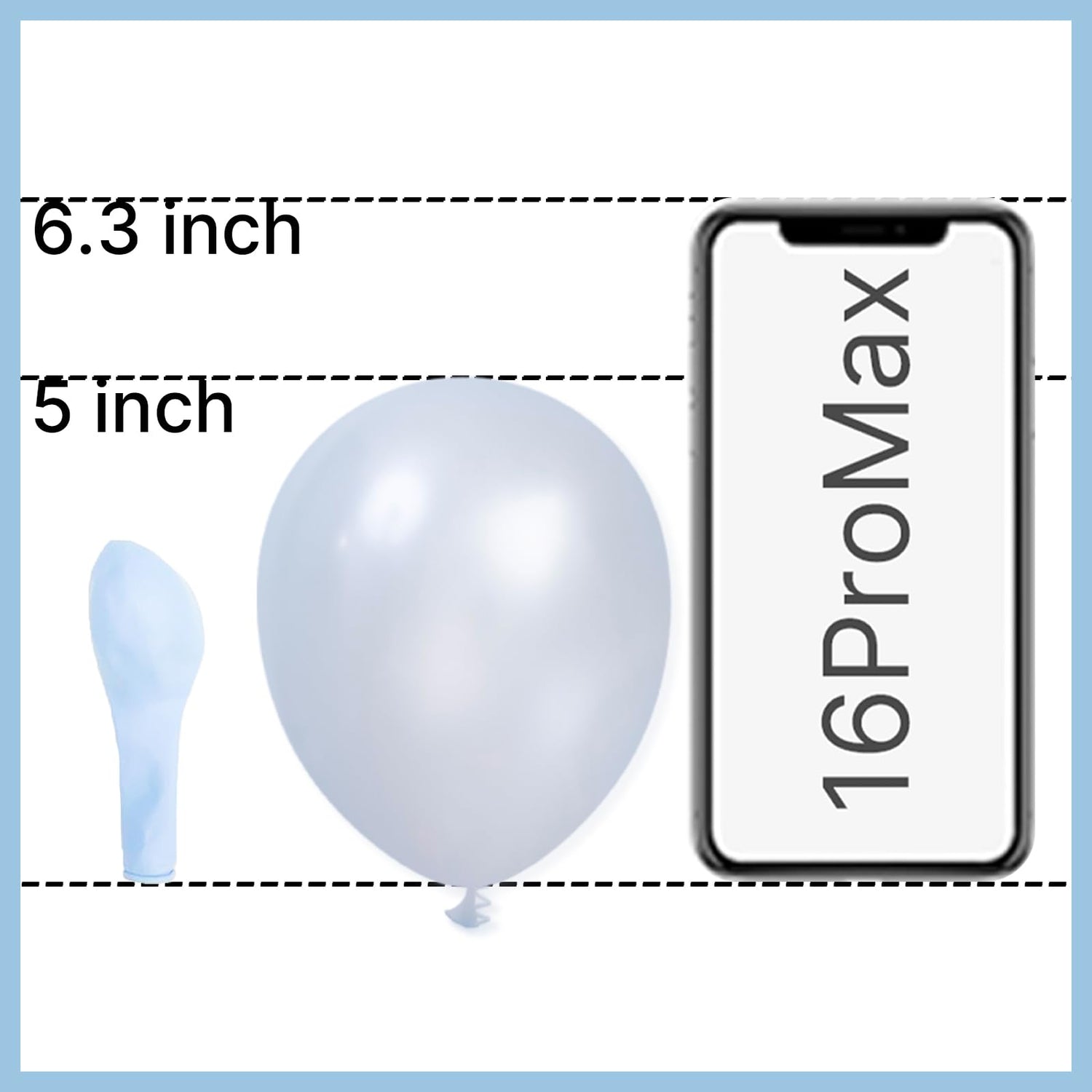 PartyWoo Pearl Light Blue Balloons 100 pcs 5 Inch Baby Pastel Blue Balloons for Graduation Baby Shower Gender Reveal Weddings Anniversary Under The Sea Theme Birthday Party Decorations Blue-Z02
