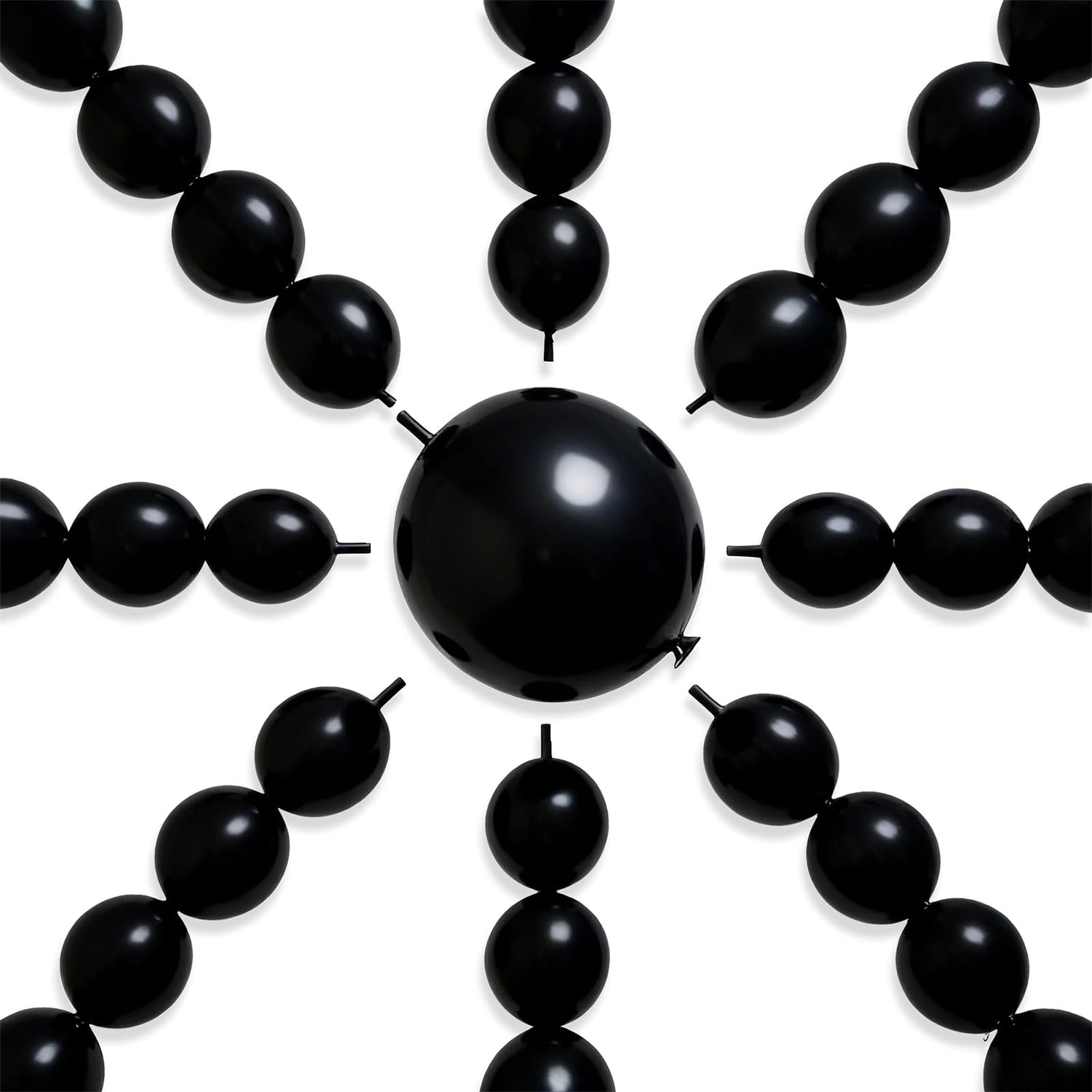 Black-Y18 Linking Balloons 100pcs (6 inch)