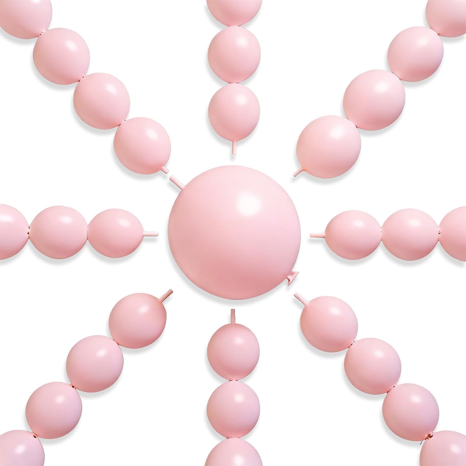 Pink-Q05 Linking Balloons 100pcs (6 inch)
