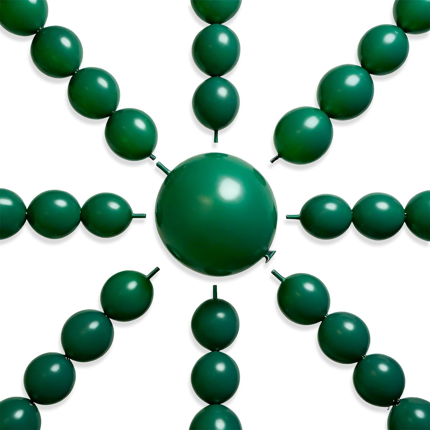 Green-Y56 Linking Balloons 100pcs (6 inch)