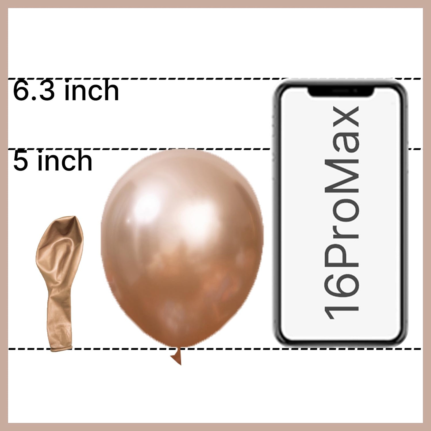 Champagne Gold-G112 Metallic Balloons 50pcs (5 inch)