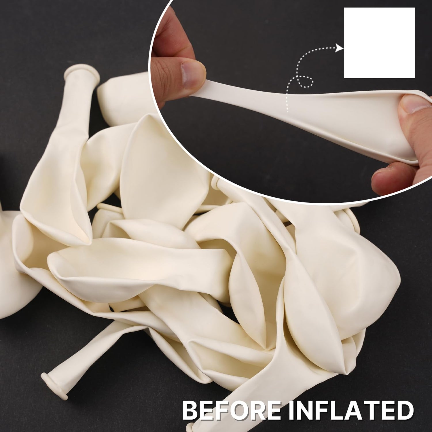 White-Y13 Balloons 100pcs (12 inch)
