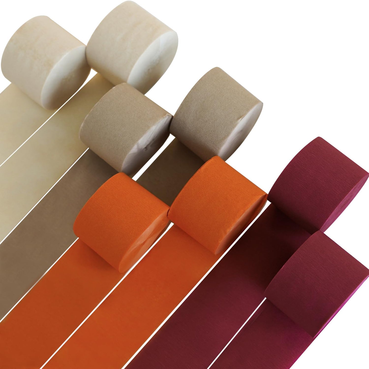 Vintage Orange Ombre Crepe Paper 8pcs