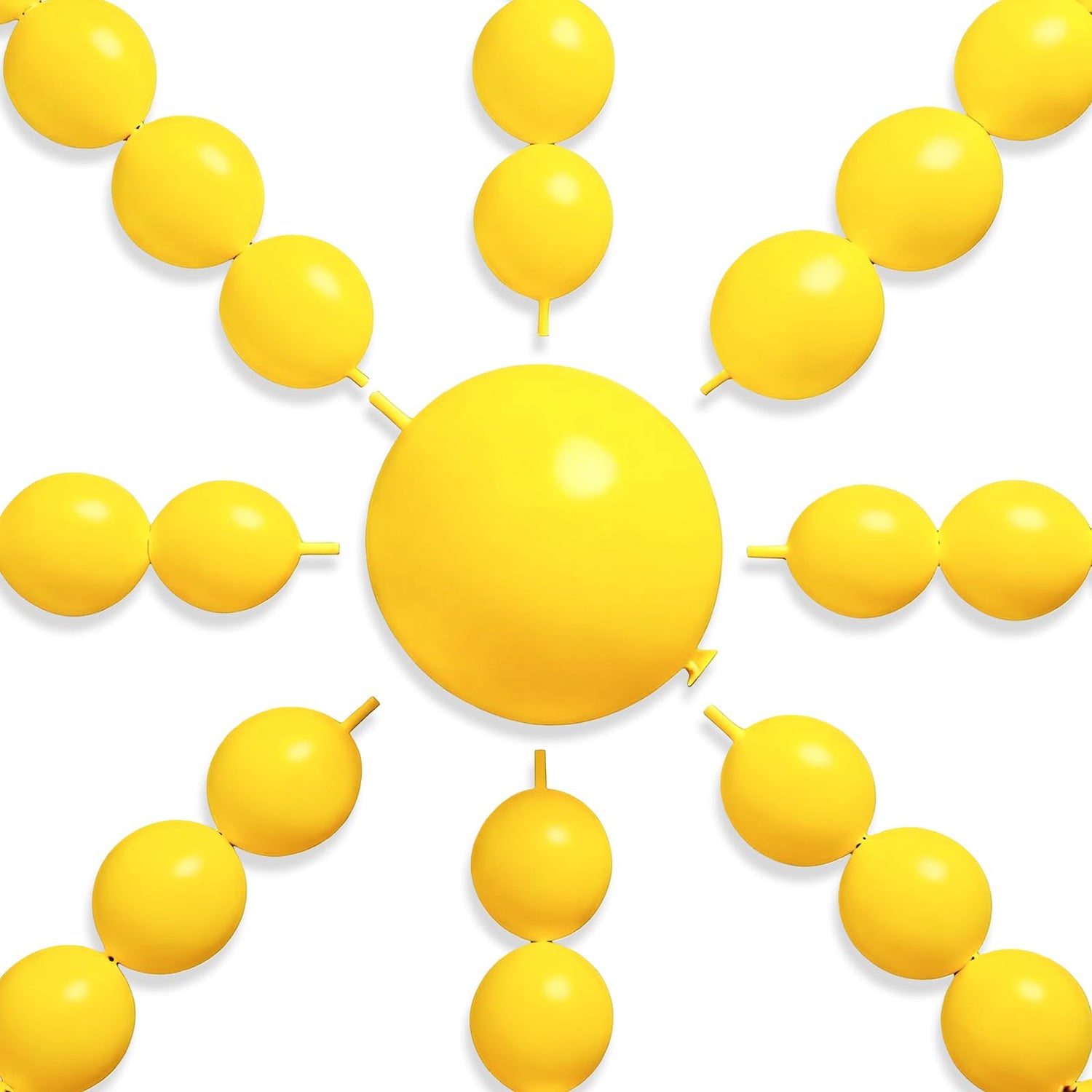 Yellow-Y55 Linking Balloons 100pcs (12 inch)
