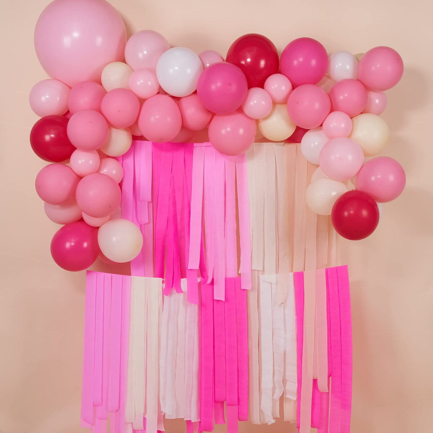 Pink Ombre Crepe Paper 6pcs