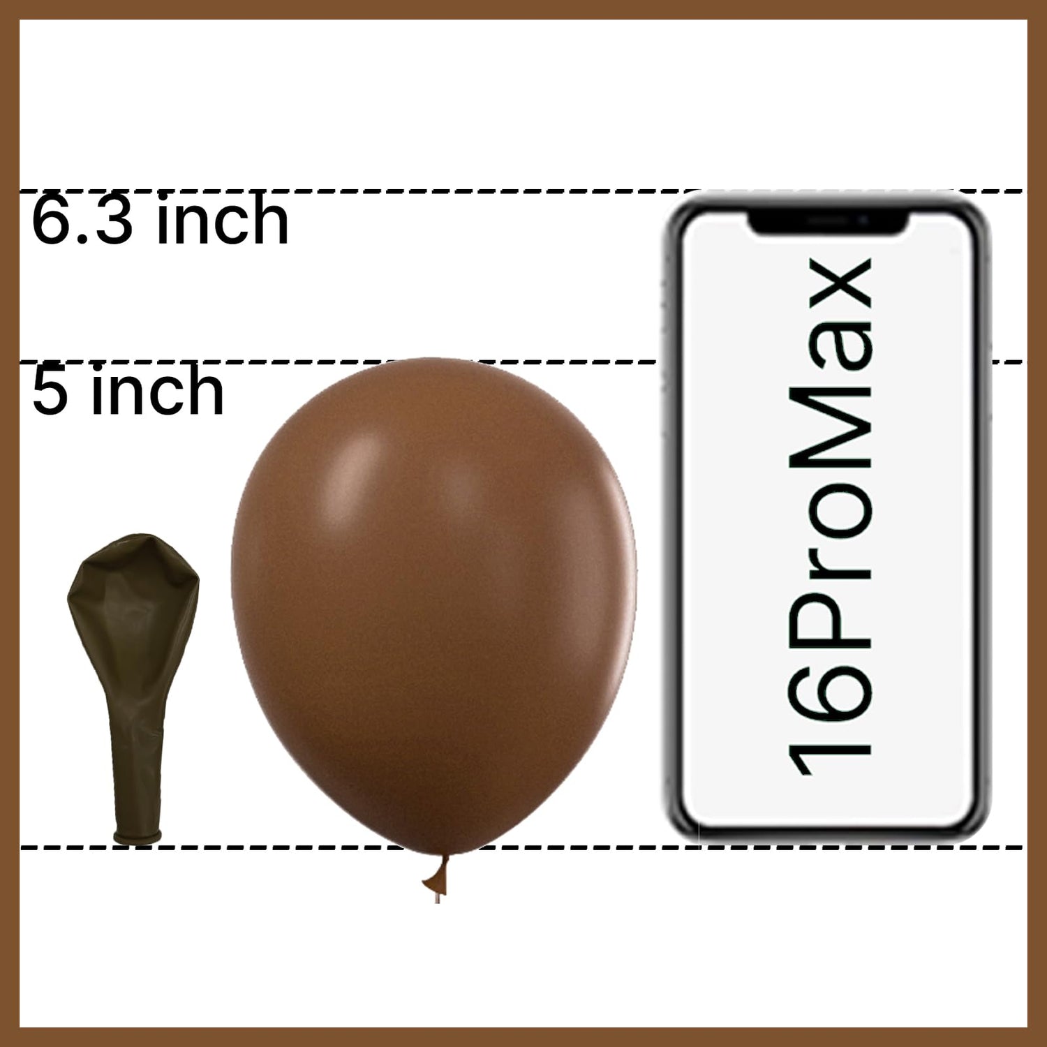 Brown-F09 Balloons 50pcs (5 inch)