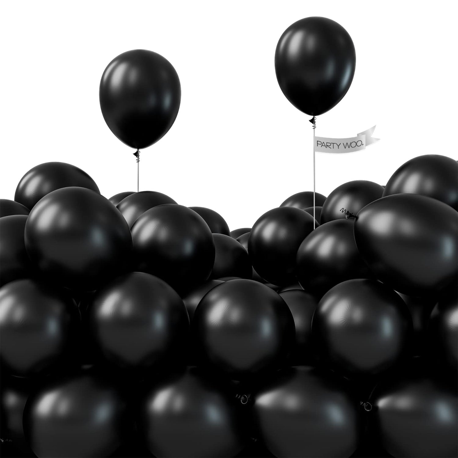 Black-Y18 Balloons 100pcs (5 inch)