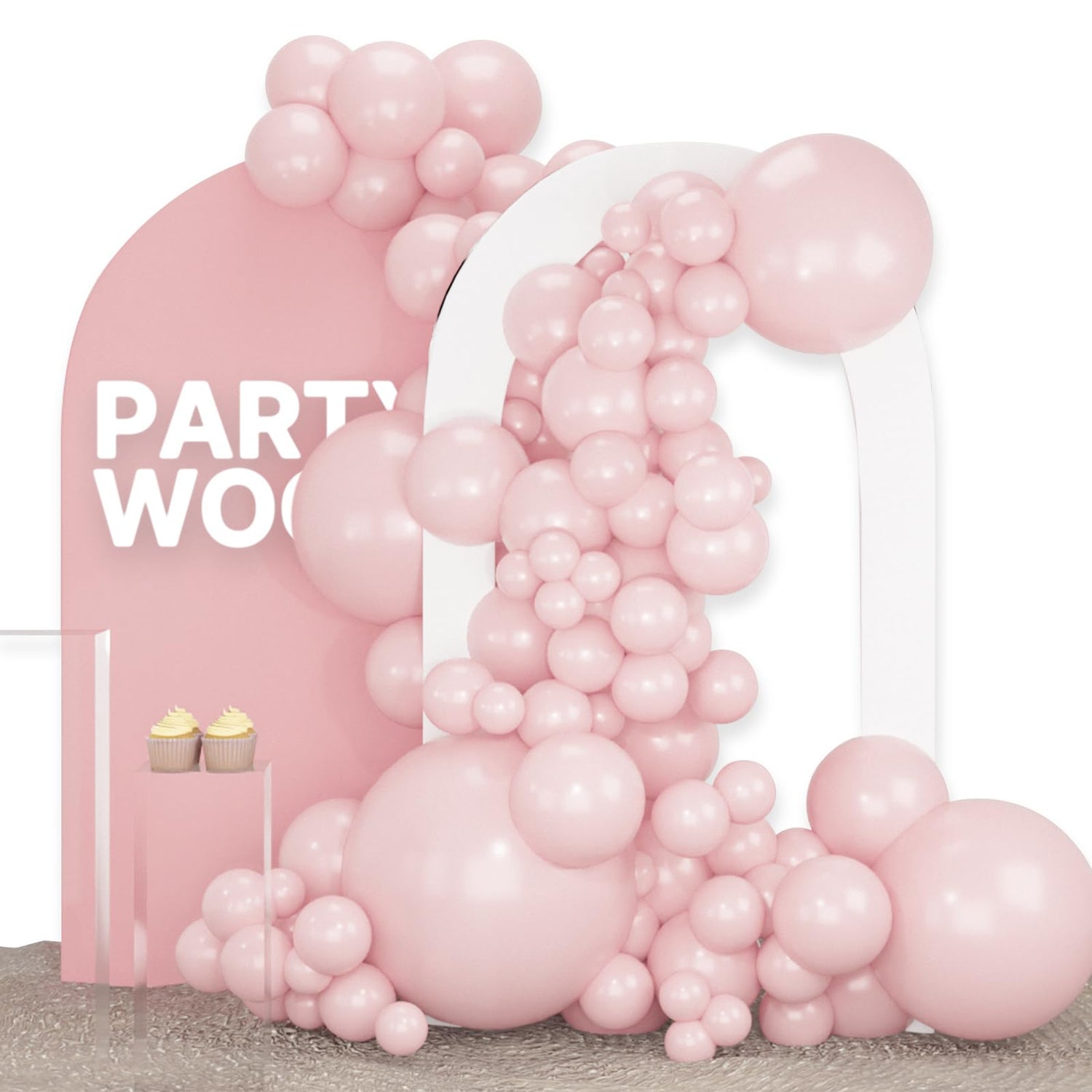 Pink-Q18 Balloons Arch Kit Garland 100pcs (5/10/12/18/36 inch)