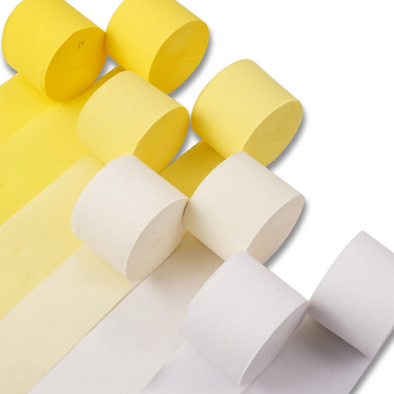 Yellow Ombre Crepe Paper 8pcs