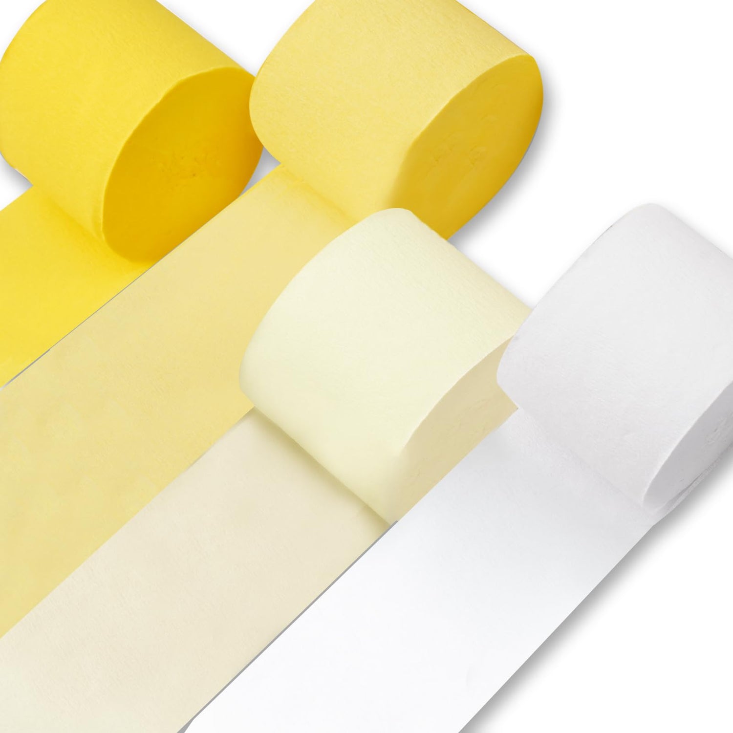 Yellow Ombre Crepe Paper 4pcs