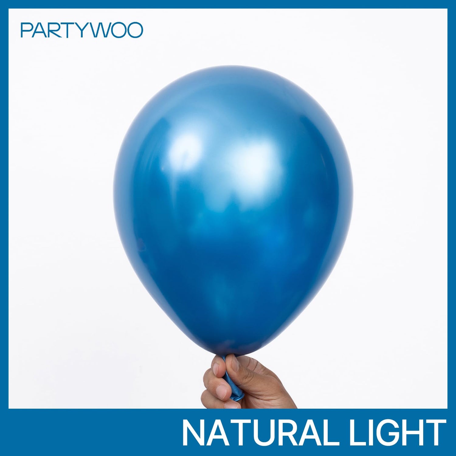Blue-G106 Metallic Balloons 50pcs (12 inch)