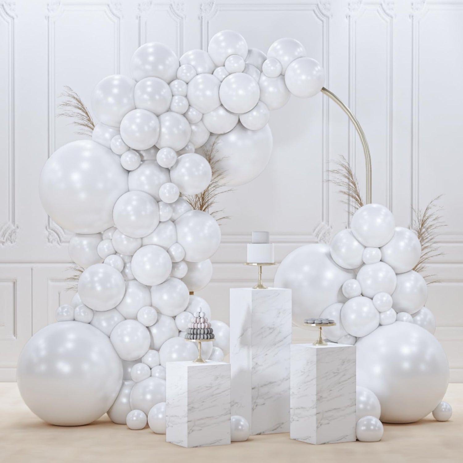 White-Z30 Balloons Arch Kit Garland 140pcs (5/10/12/18 inch)