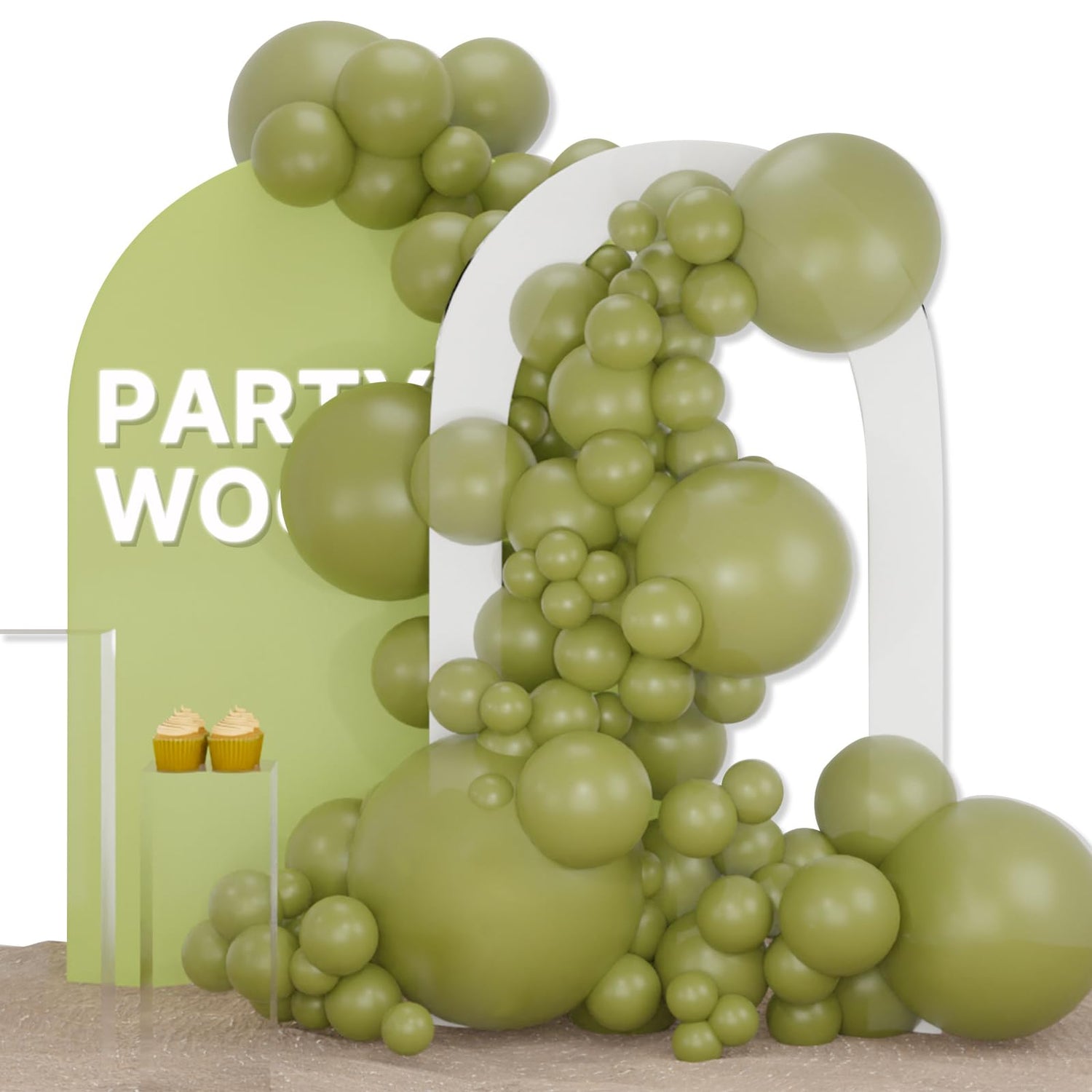 Green-F11 Balloons Arch Kit Garland 127pcs (5/10/12/18/36 inch)