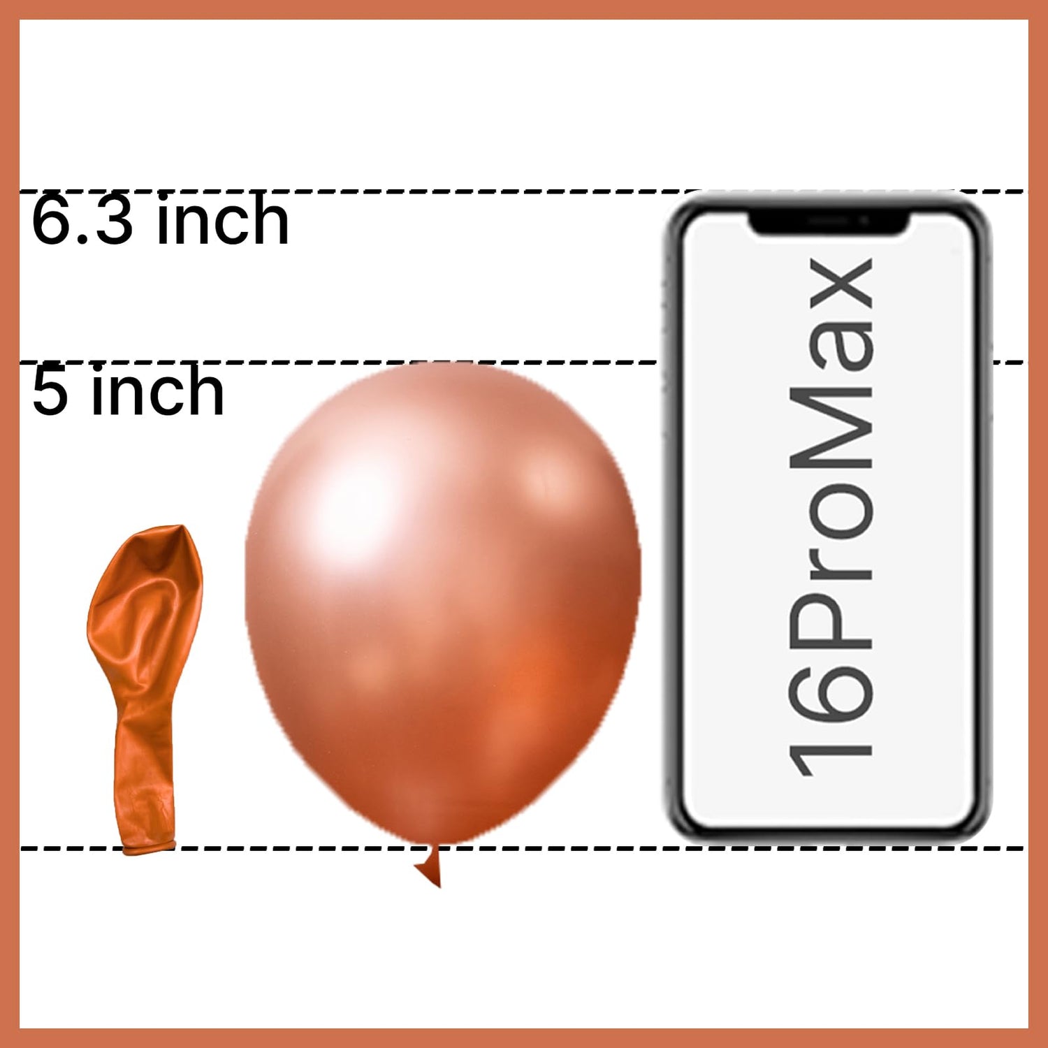 Rose Gold-G107 Metallic Balloons 50pcs (5 inch)