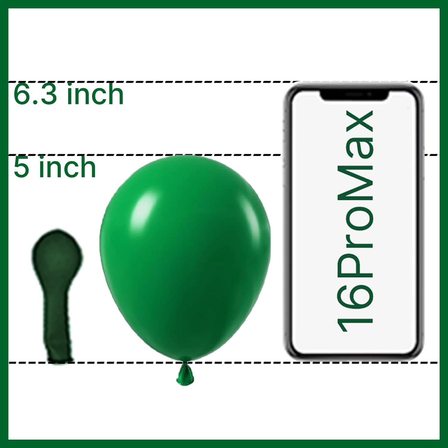 Green-Y56 Balloons 100pcs (5 inch)