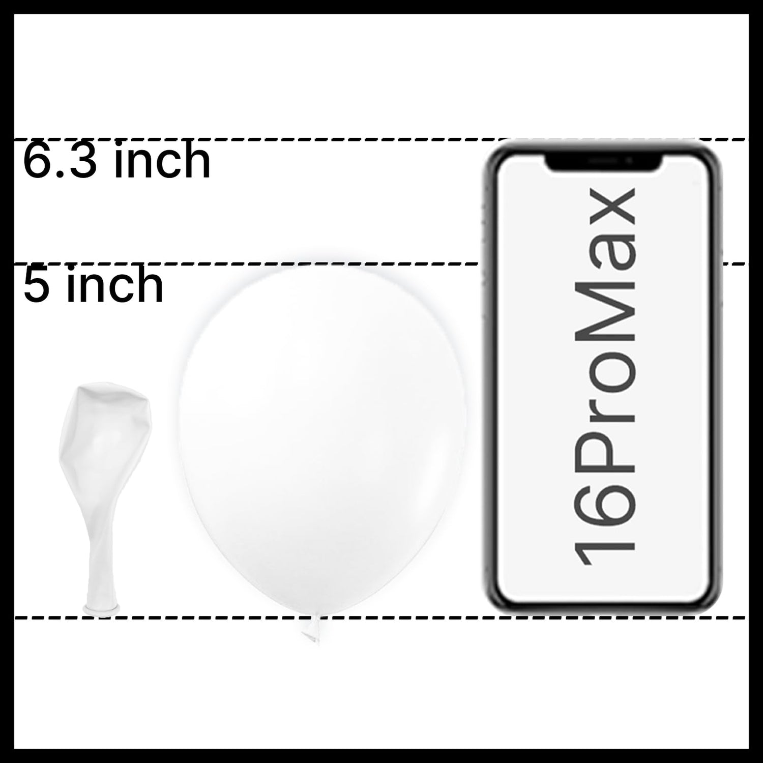 White-Y13 Balloons 50pcs (5 inch)