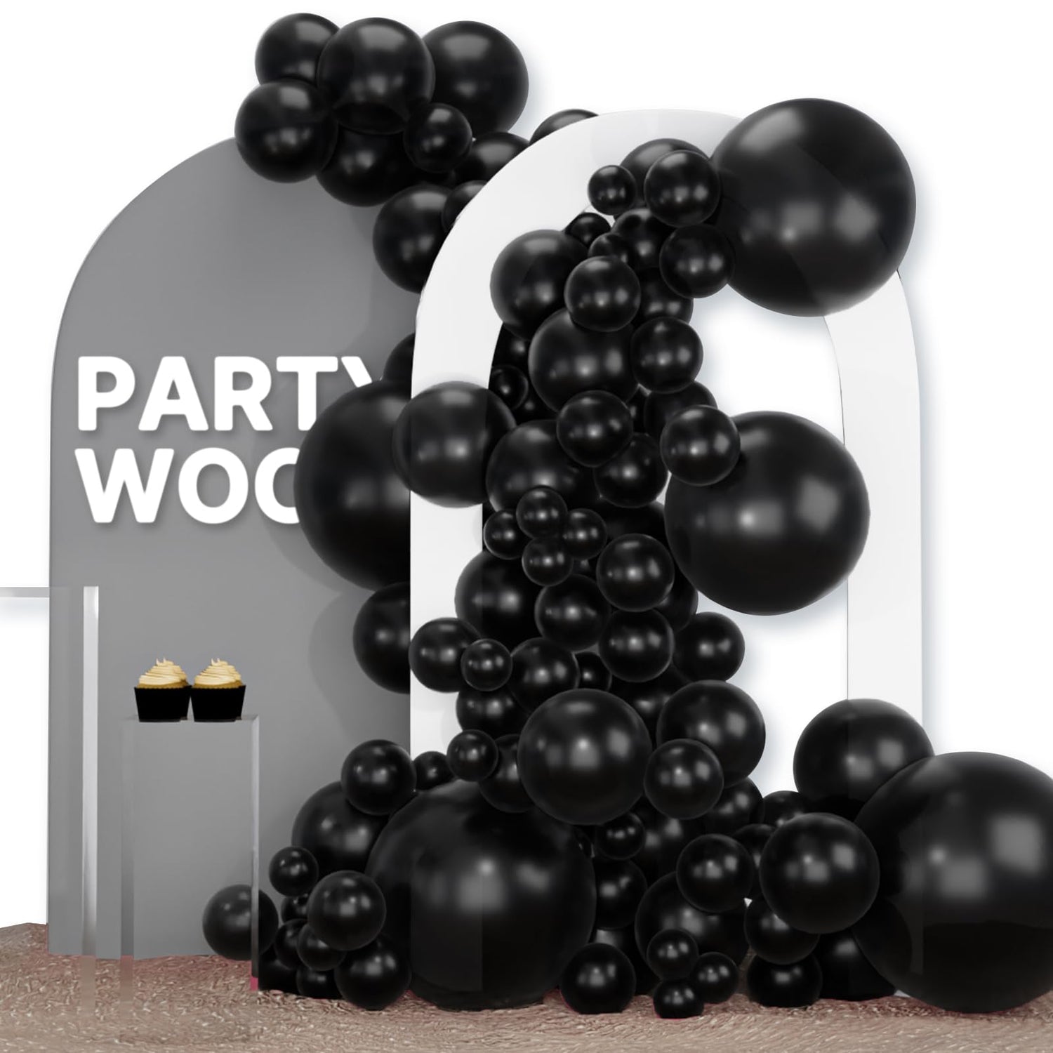 Black-Y18 Balloons Arch Kit Garland 120pcs (5/10/12/18 inch)