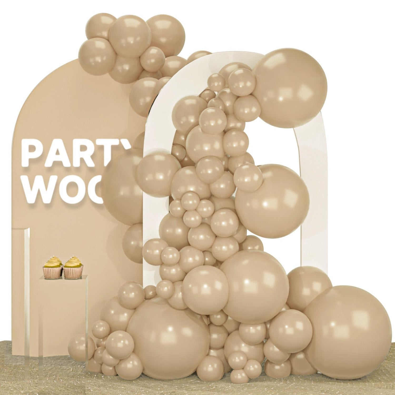Brown-F56 Balloons Arch Kit Garland 140pcs (5/10/12/18 inch)