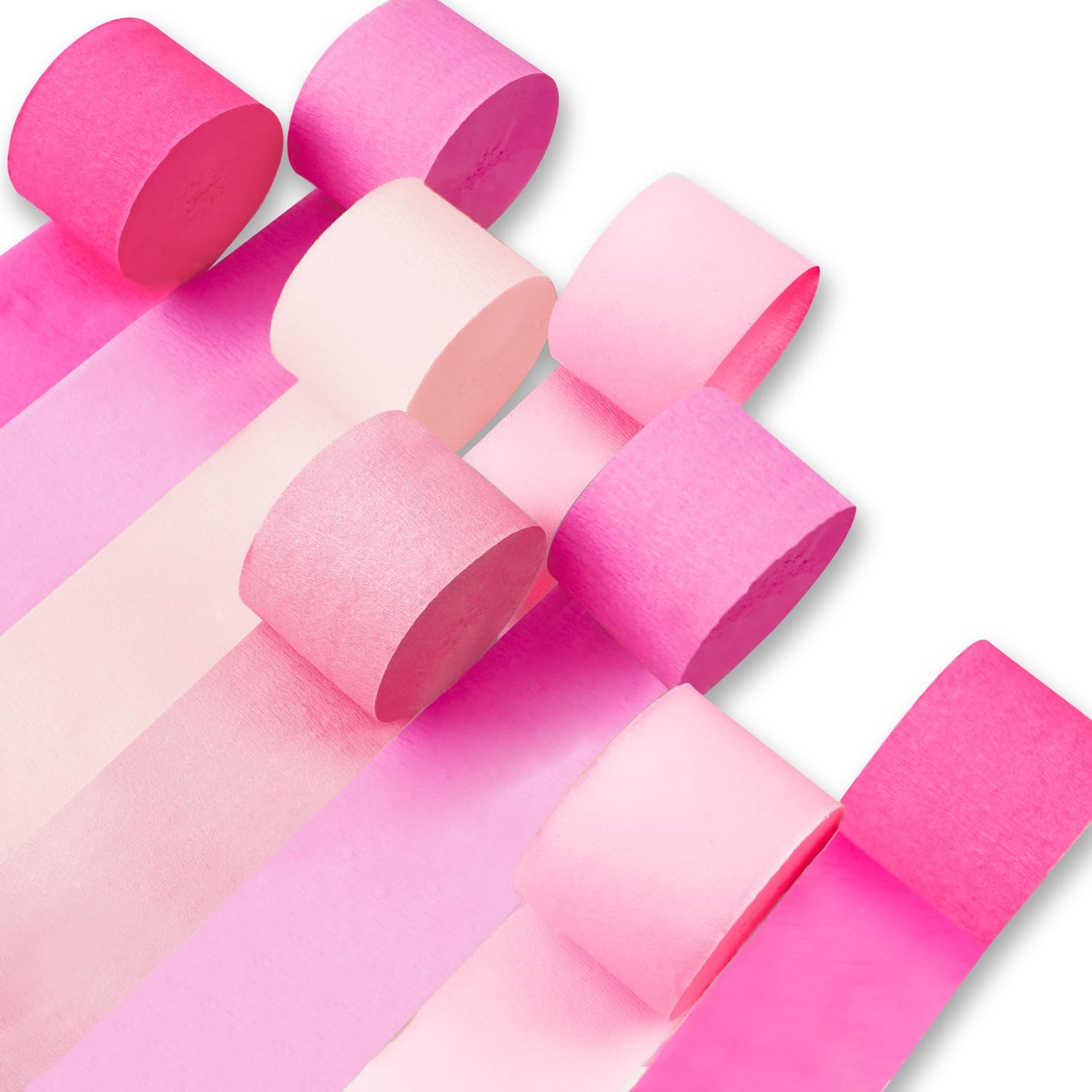 Pink Ombre Crepe Paper 8pcs