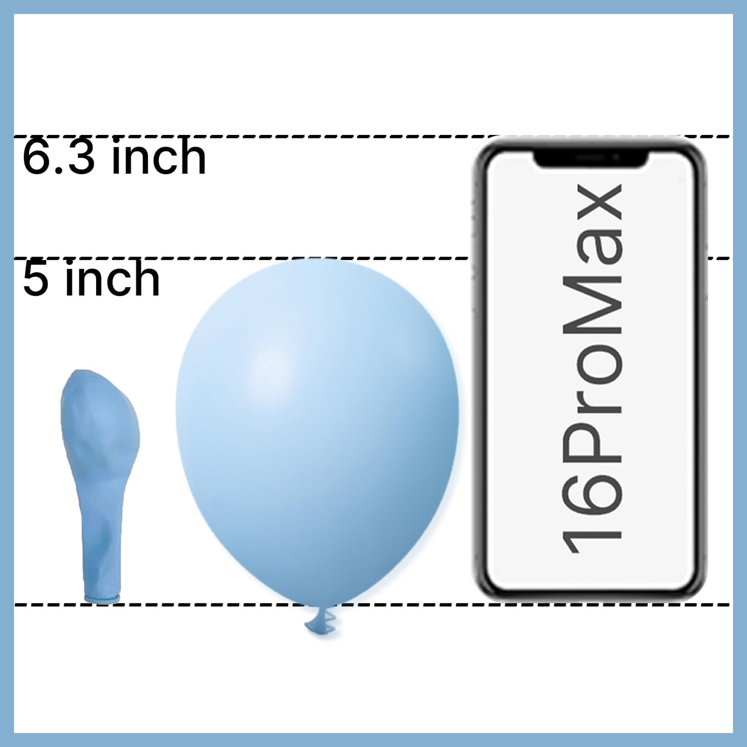 Blue-Y4 Balloons 100pcs (5 inch)