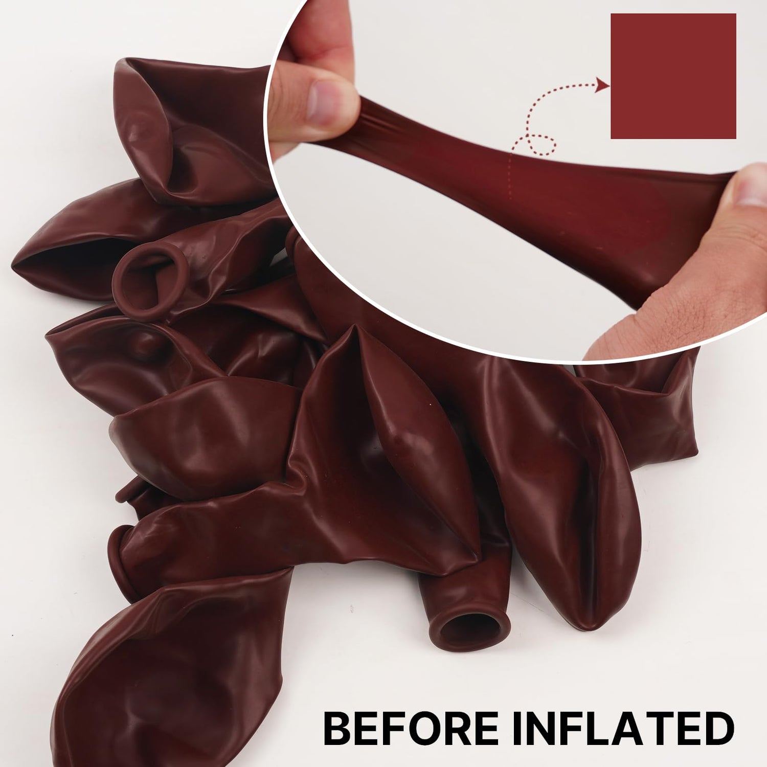 PartyWoo Burgundy Balloons 101pcs 12 Inch Dark Red Maroon Ruby Red Latex Helium Balloons for Graduation Valentine's Day Wedding Anniversary Casino Citizenship Christmas Party Decorations Red-Y75