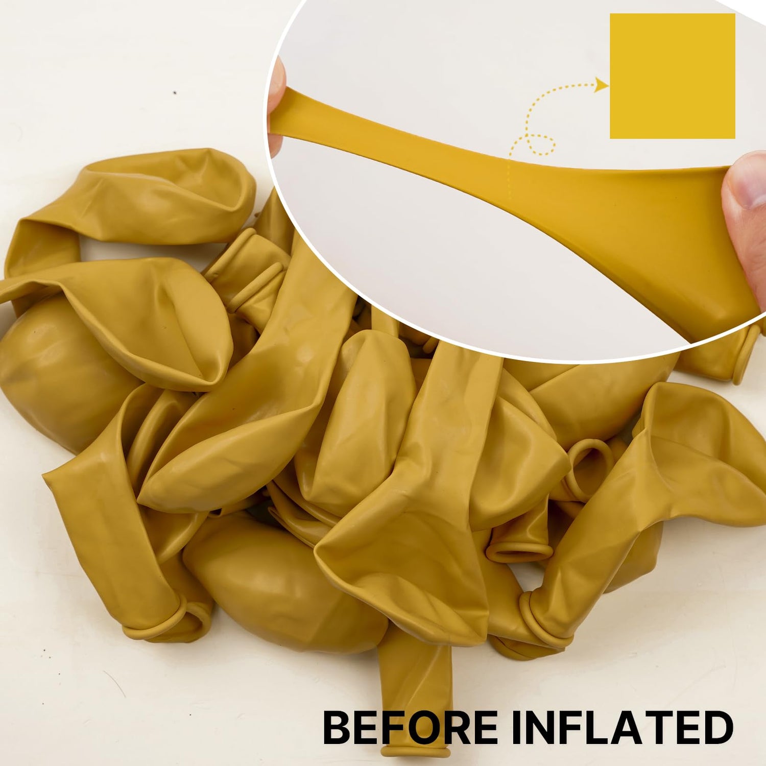 Mustard Yellow-F57 Balloons 100pcs (12 inch)