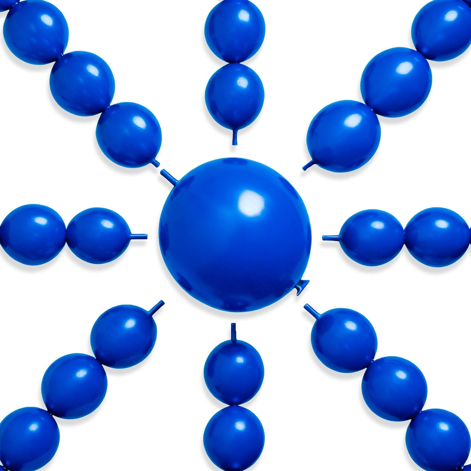 Blue-Y59 Linking Balloons 100pcs (12 inch)