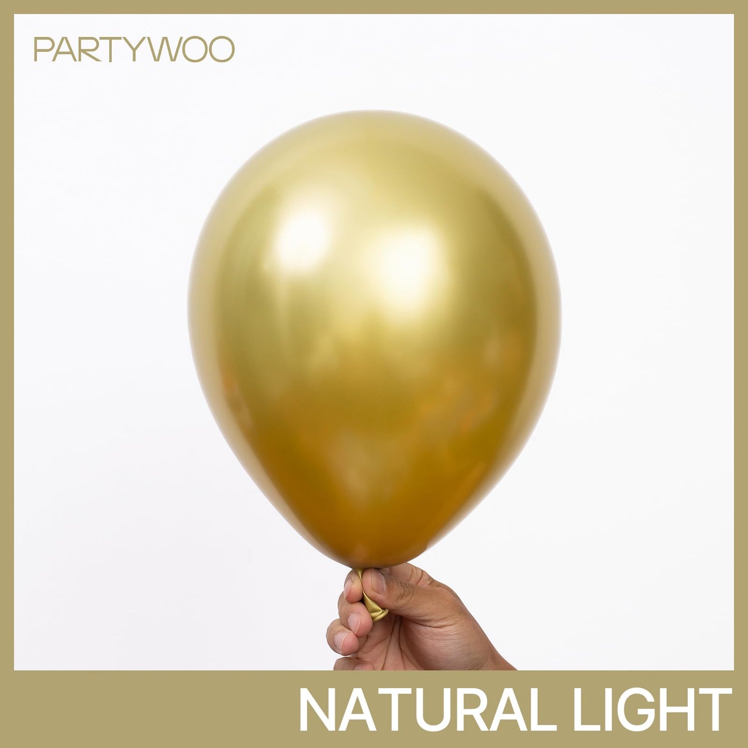 Gold-G129 Metallic Balloons 100pcs (10 inch)
