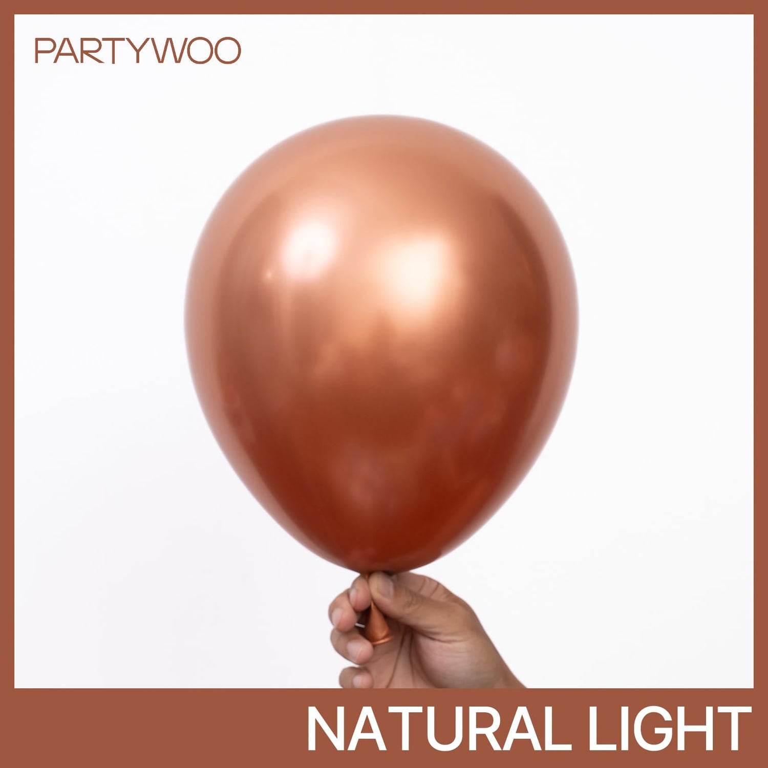 Brown-G132 Metallic Balloons 50pcs (12 inch)