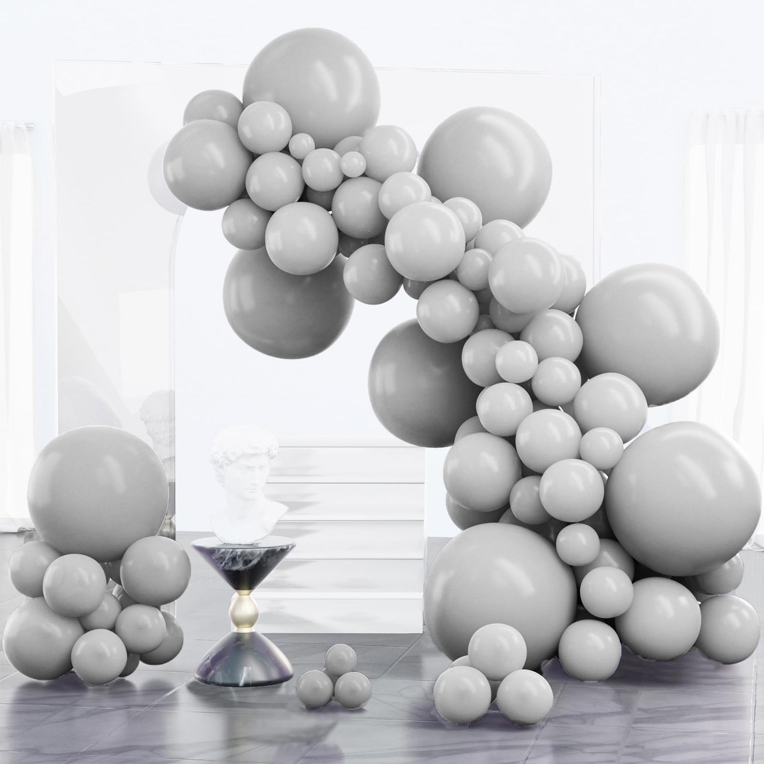 Gray-Y71 Balloons Arch Kit Garland 100pcs (5/10/12/18 inch)