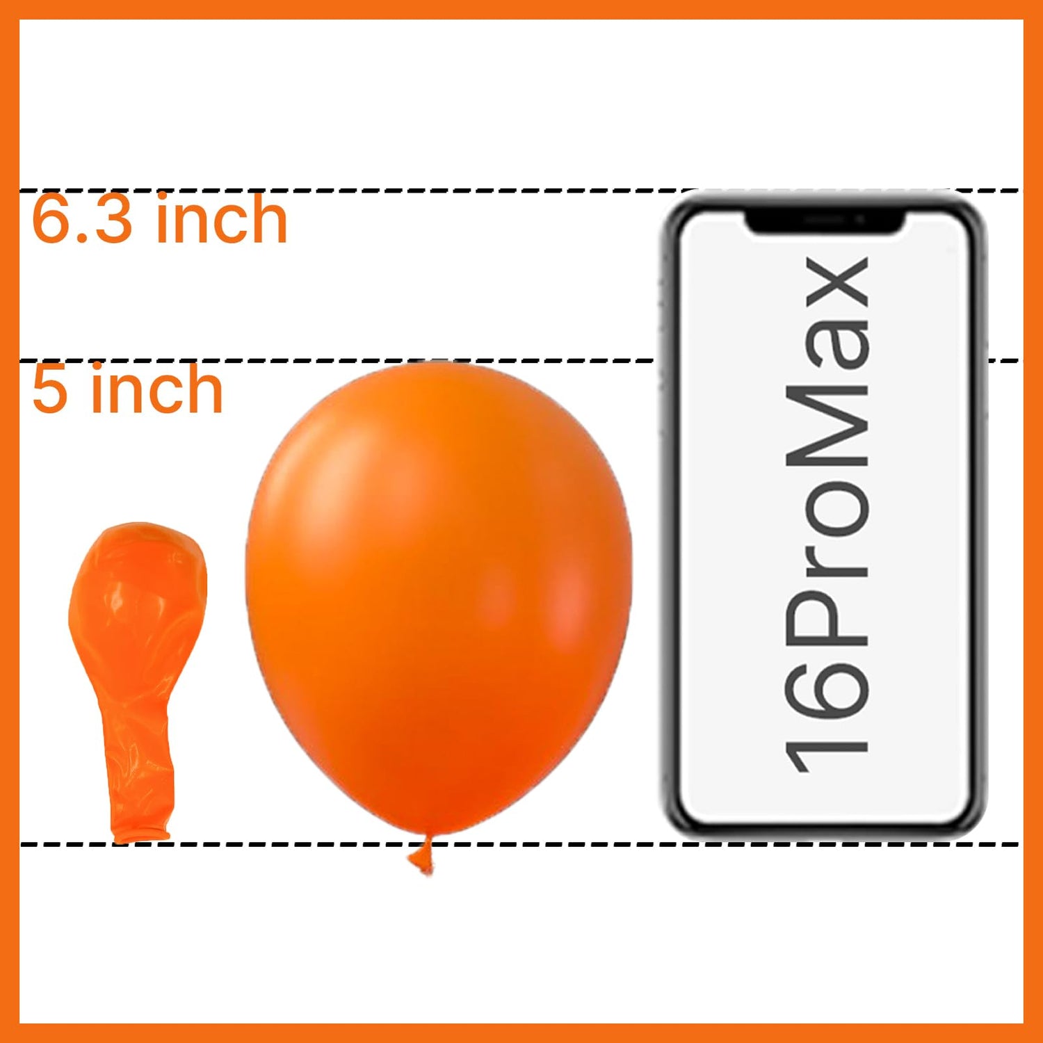 Orange-Y9 Balloons 100pcs (5 inch)