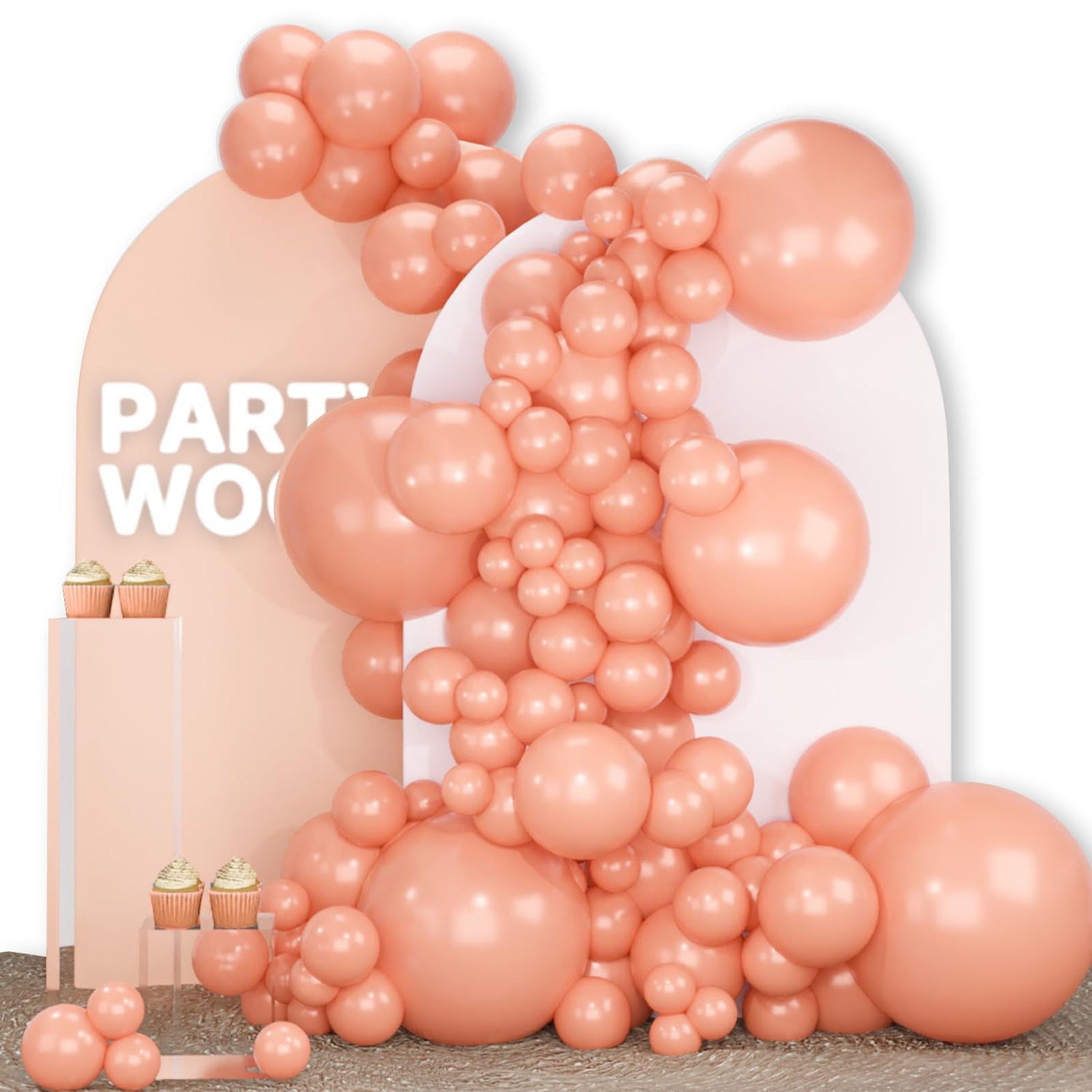 Peach-Y21 Balloons Arch Kit Garland 140pcs (5/10/12/18 inch)
