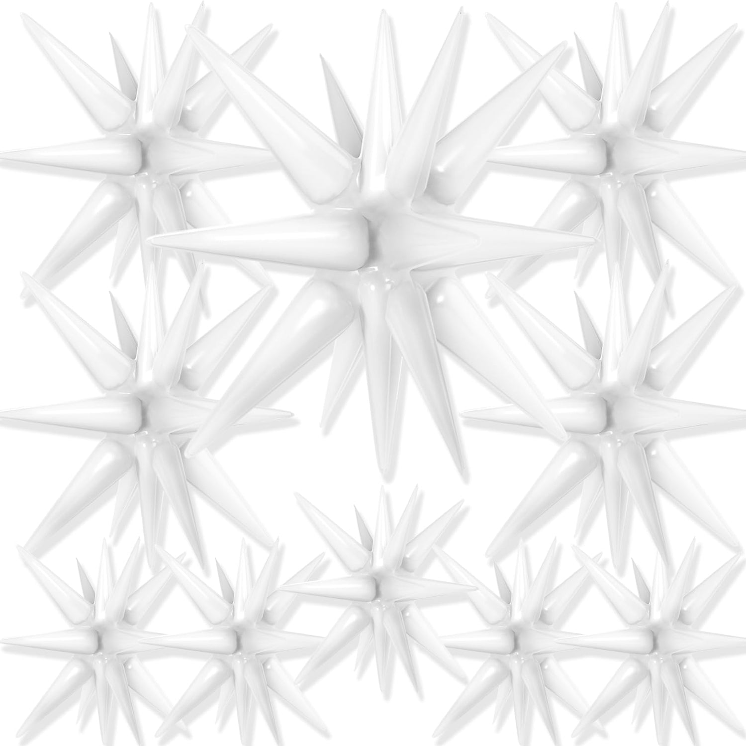 White-LG12 Foil Balloons 10pcs (22/27/42 inch)