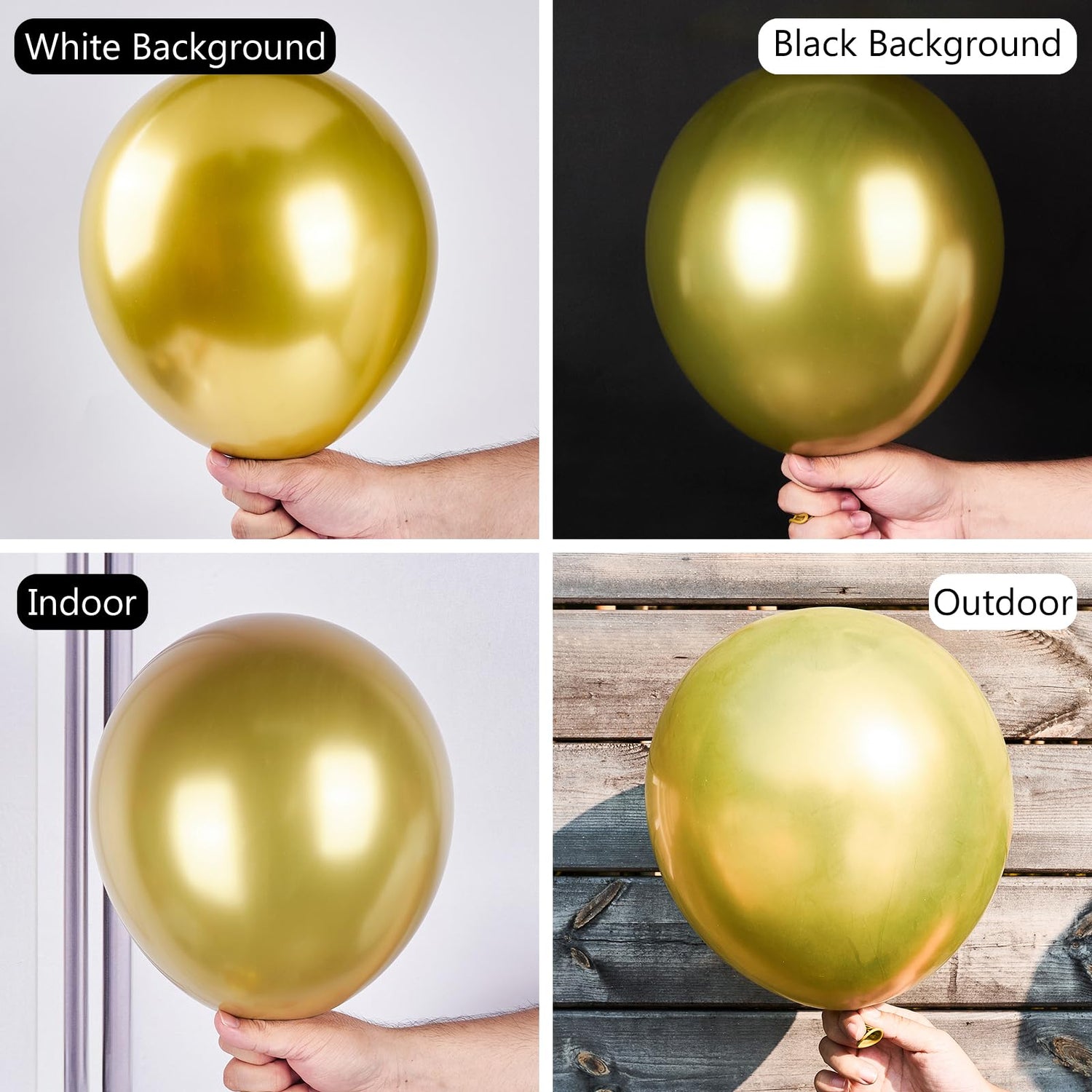 Gold-G101 Metallic Balloons 100pcs (12 inch)