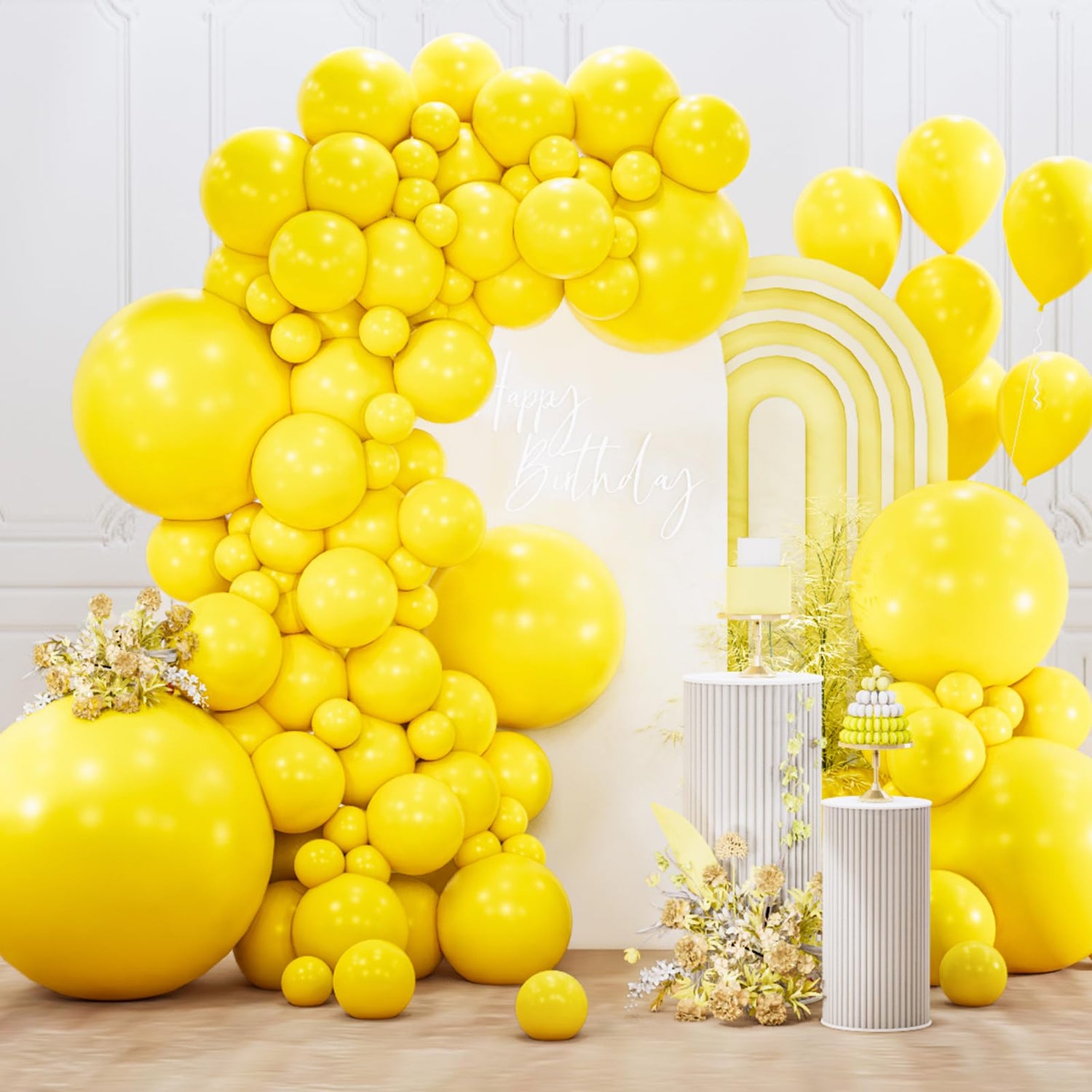 Yellow-Y55 Balloons Arch Kit Garland 127pcs (5/10/12/18/36 inch)
