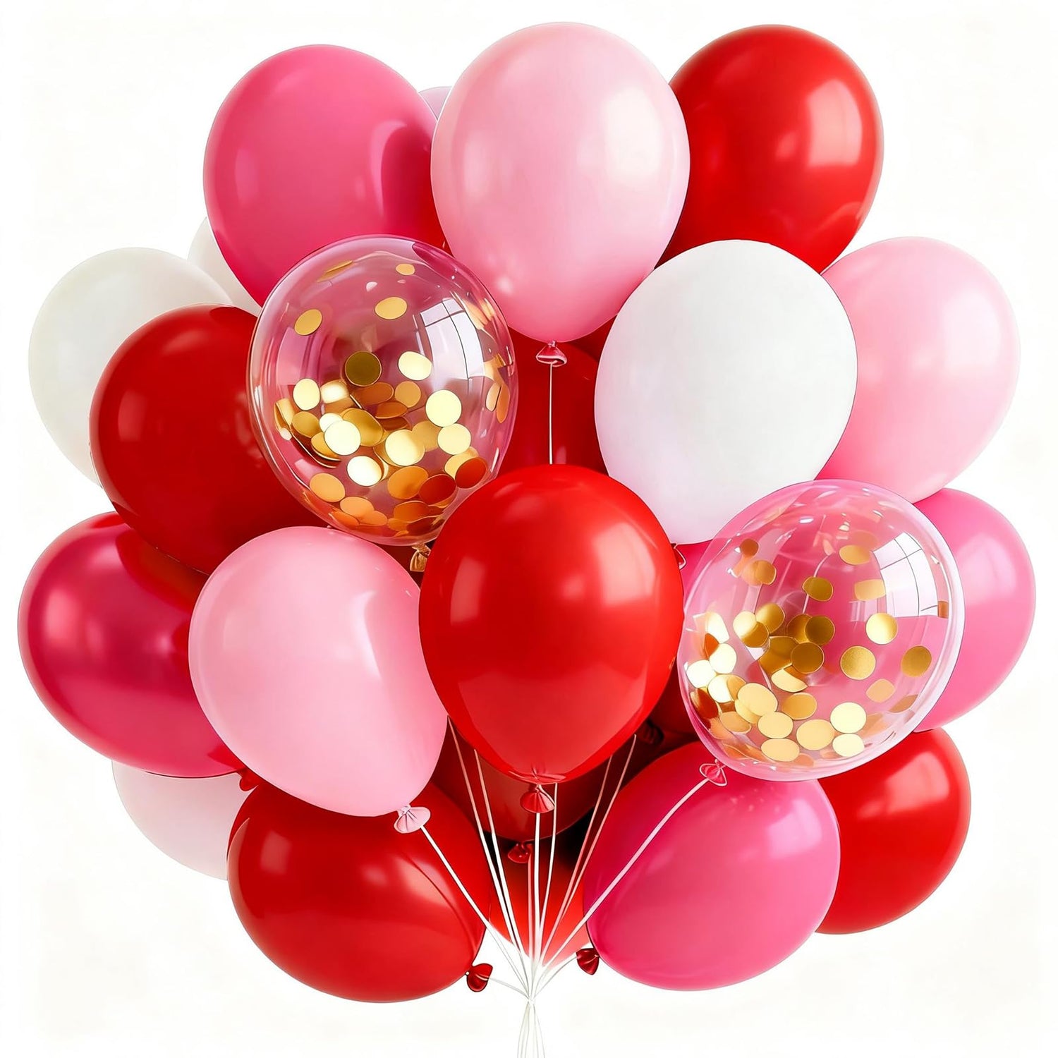 Red & Pink & White Balloons 66pcs