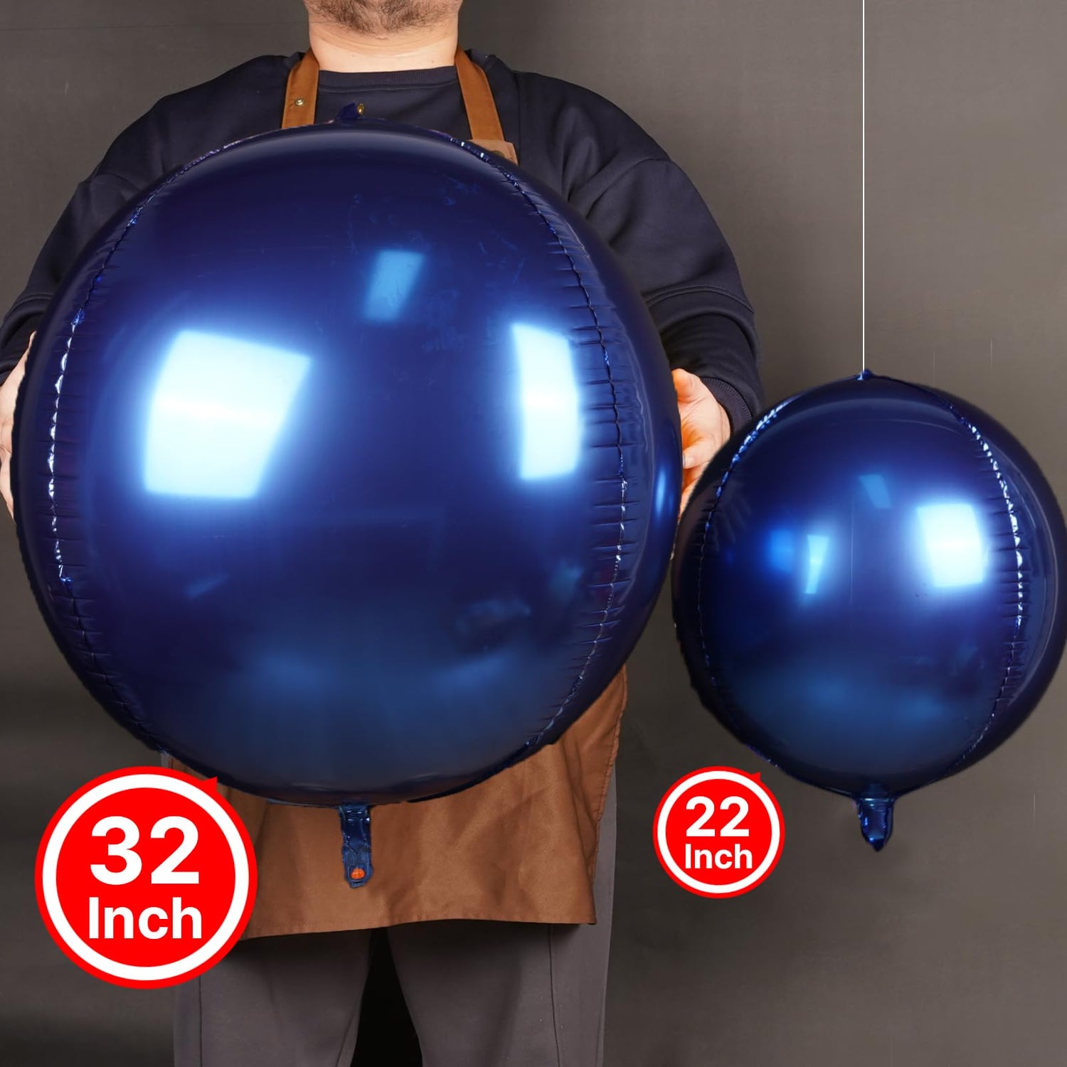 Blue-LG17 Foil Balloons 6pcs (32 inch)