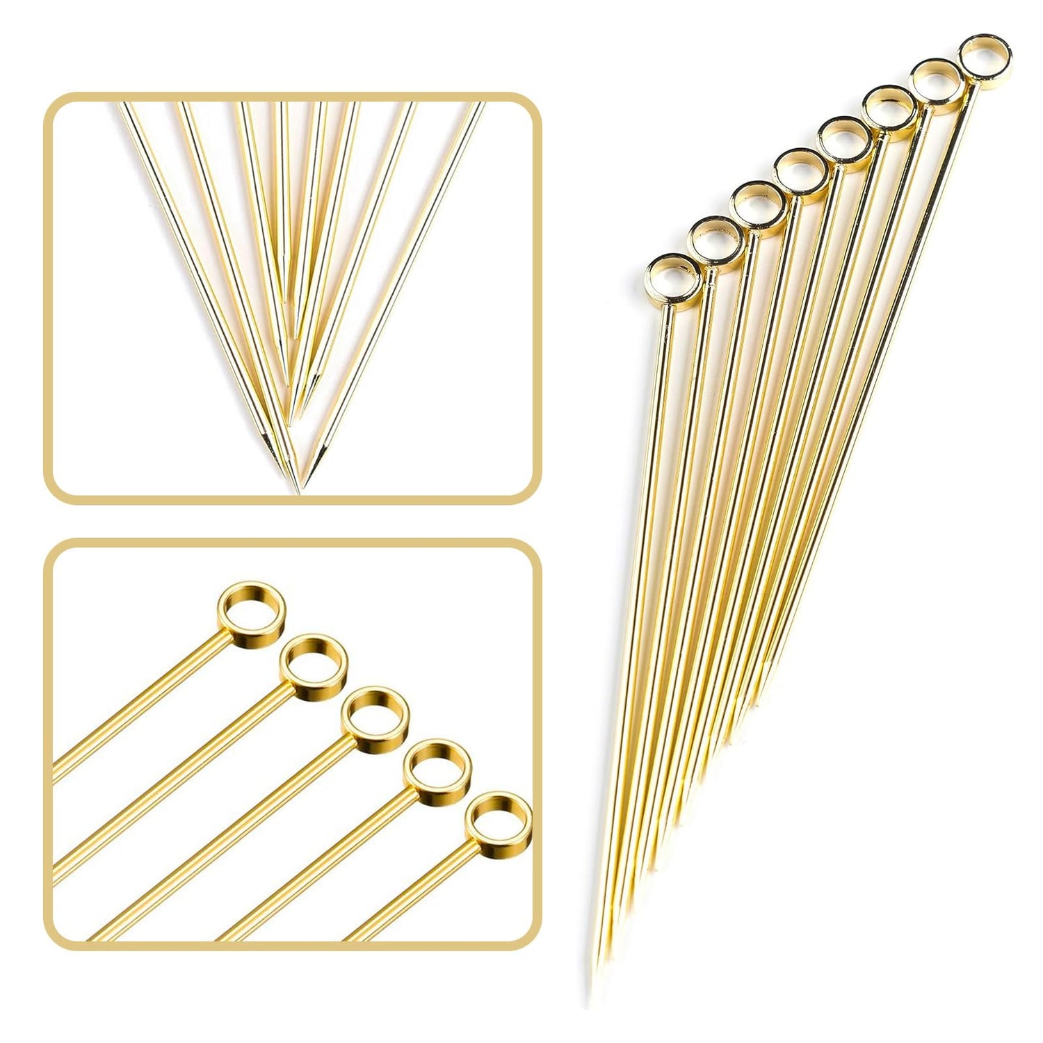 Gold-LG01 Cocktail Picks (Stainless Steel) 8pcs