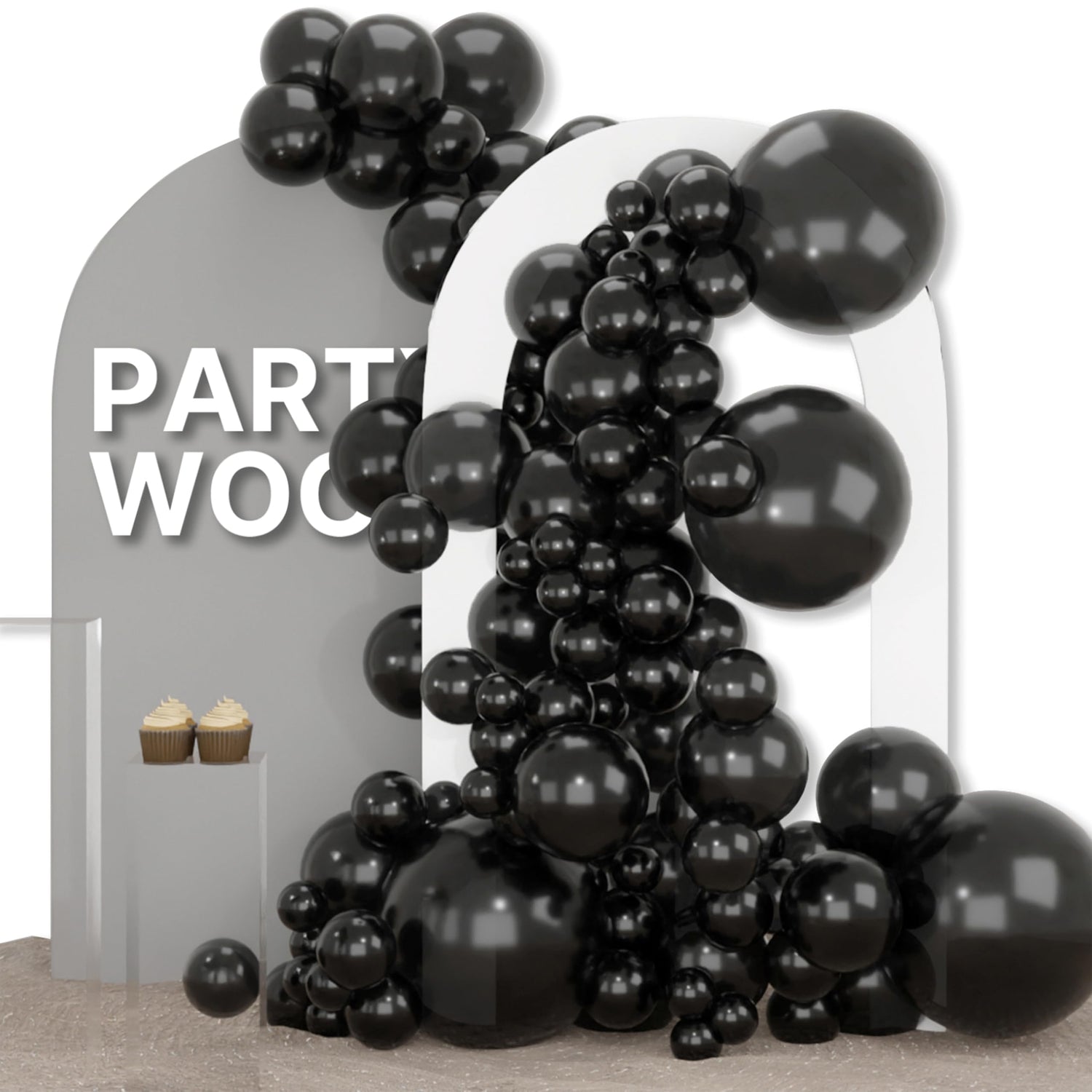 Black-Y18 Balloons Arch Kit Garland 155pcs (5/10/12/18 inch)