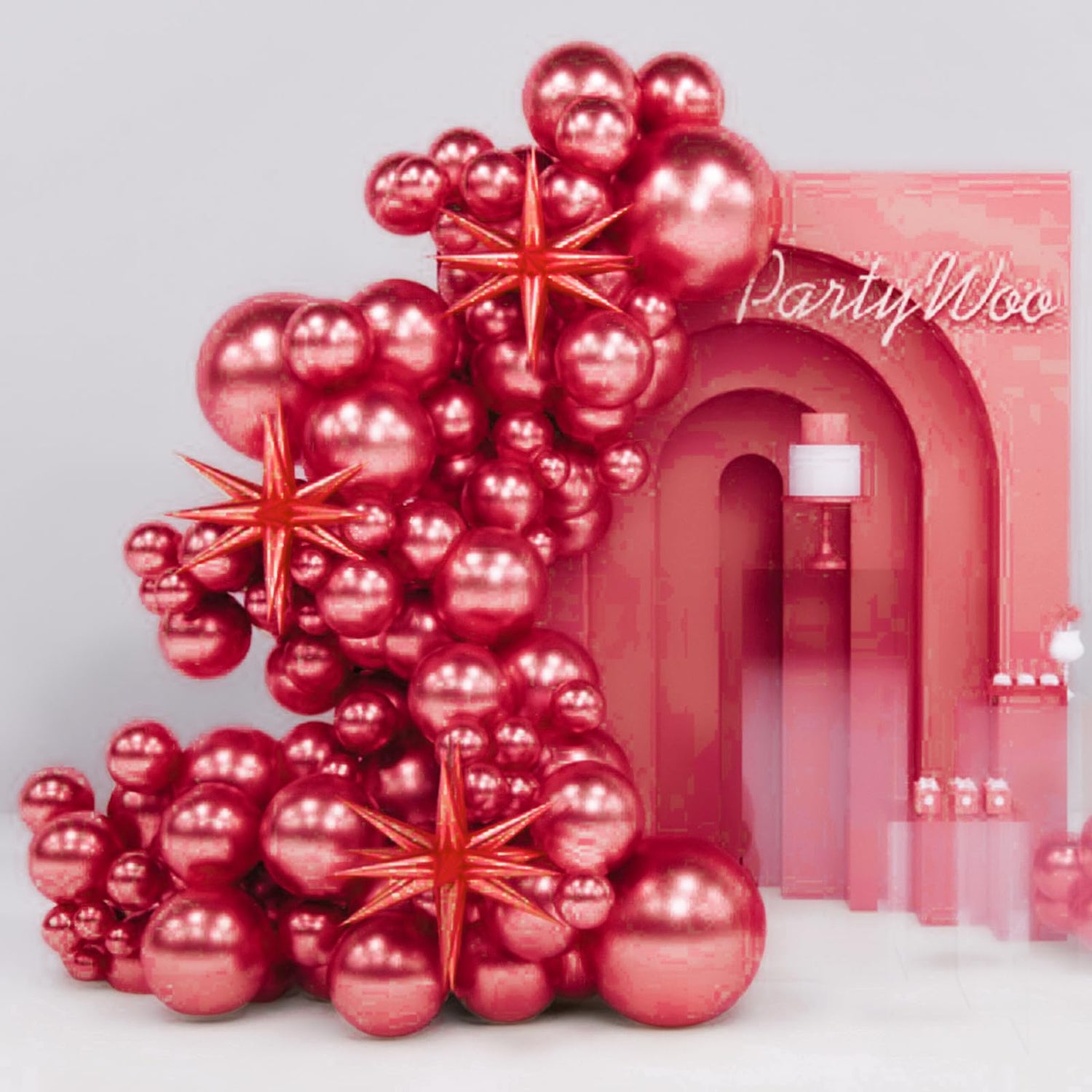 Red-G104 Metallic Balloons Arch Kit Garland 110pcs (5/10/12/18 inch)