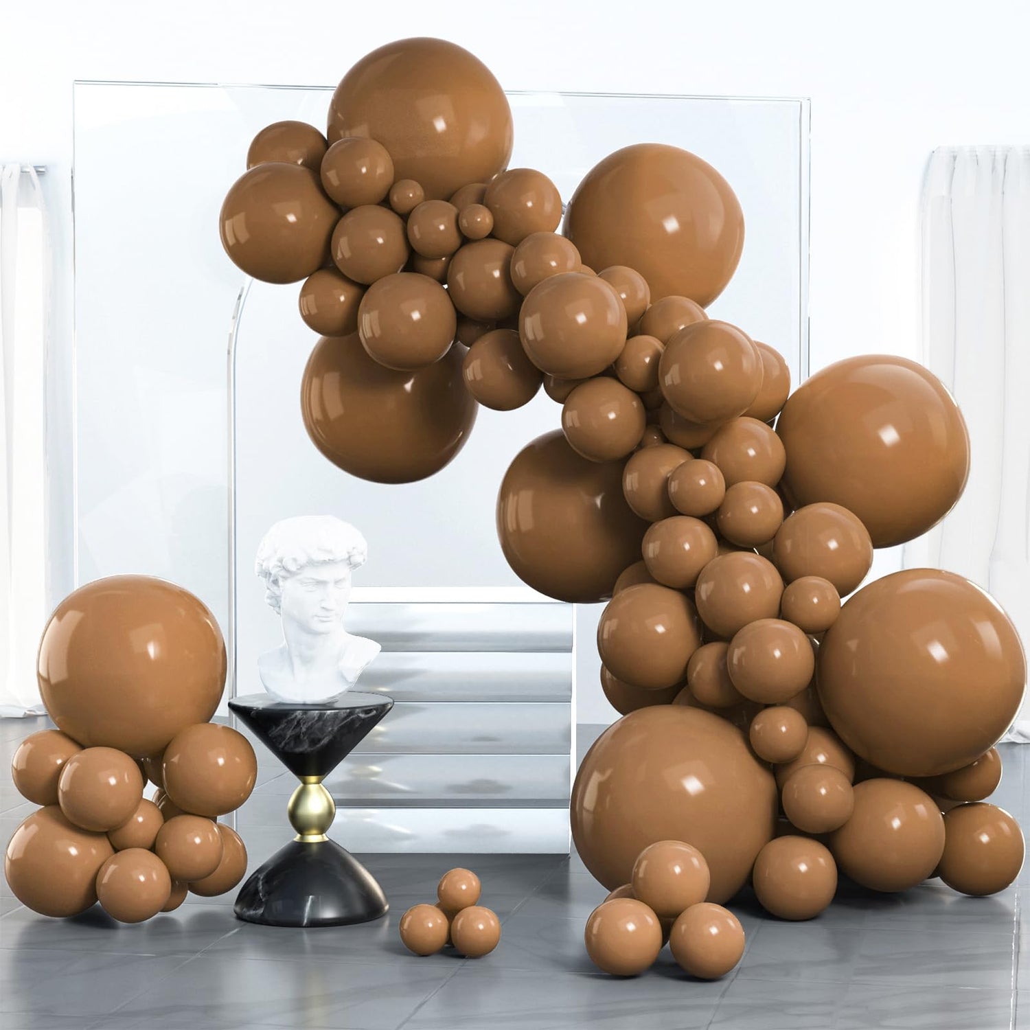 Brown-F09 Balloons Arch Kit Garland 100pcs (5/10/12/18 inch)