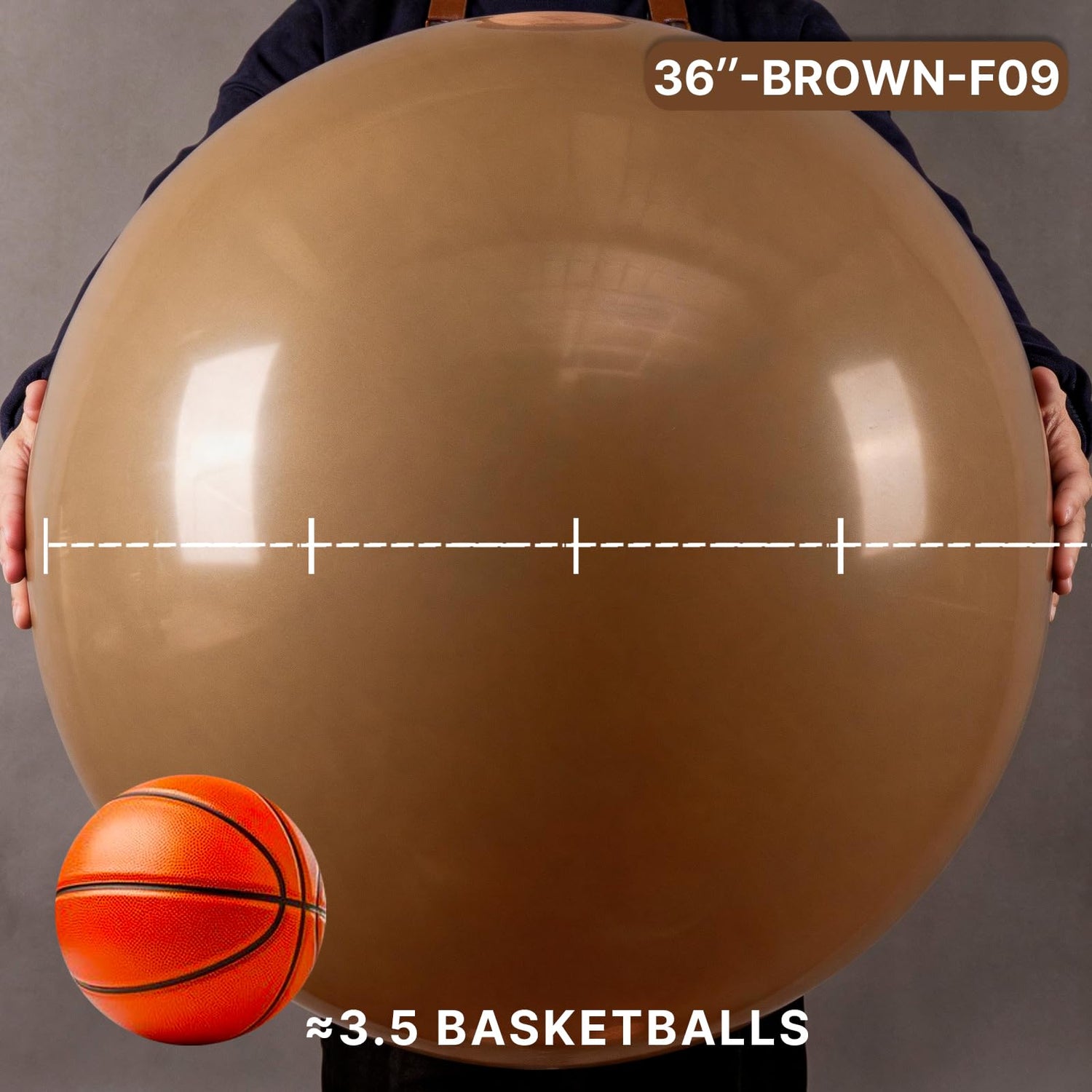 Brown-F09 Balloons 4pcs (36 inch)