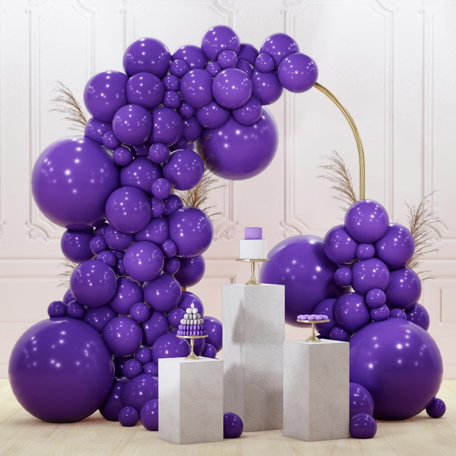 Purple-Y16 Balloons Arch Kit Garland 128pcs (5/10/12/18 inch)