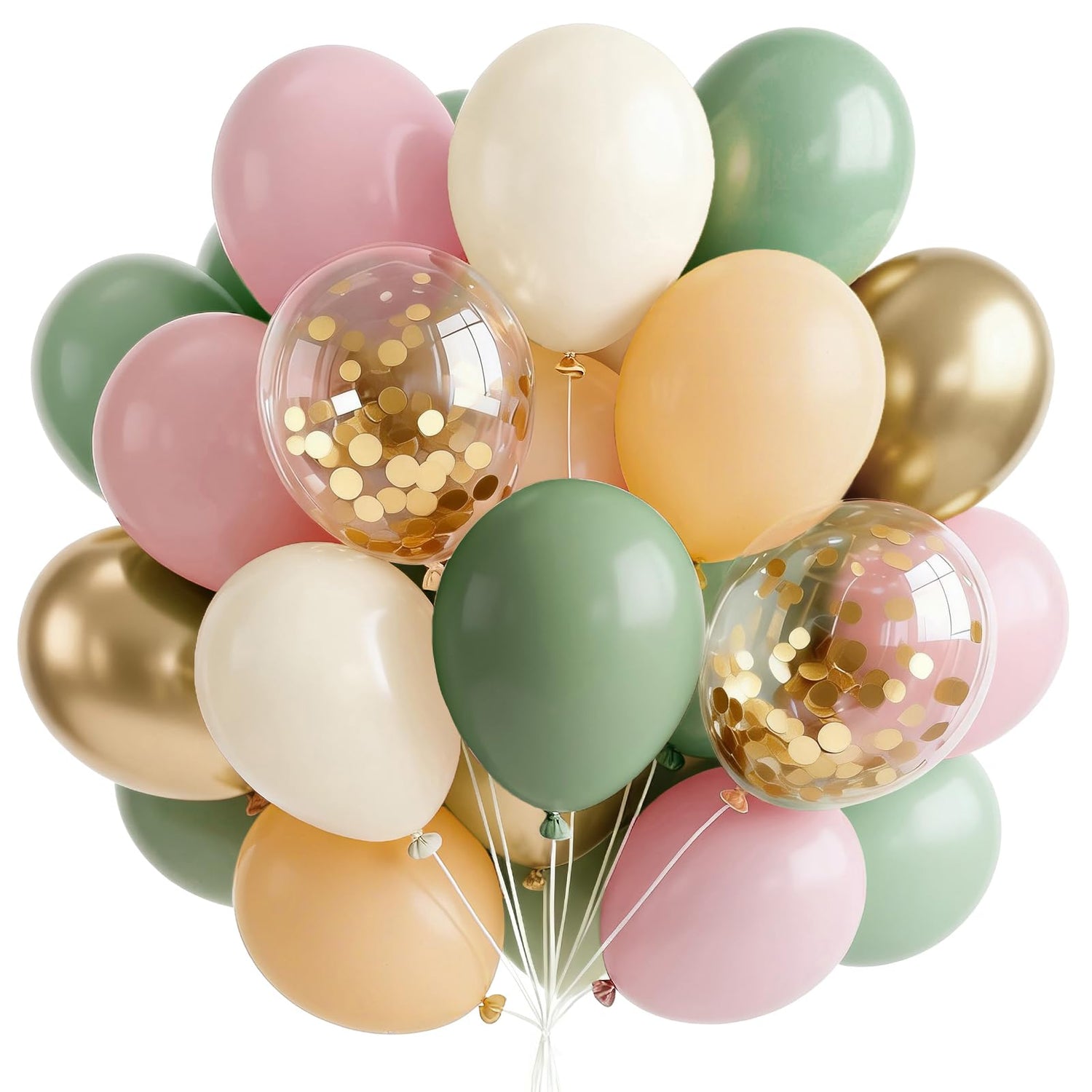 Vintage Mint Green Balloons 65pcs
