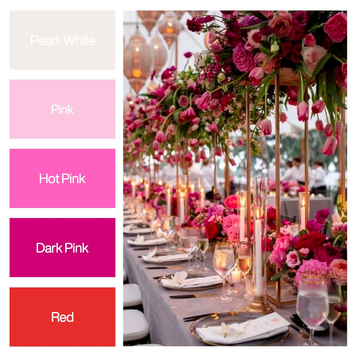 Pink Ombre Crepe Paper 6pcs