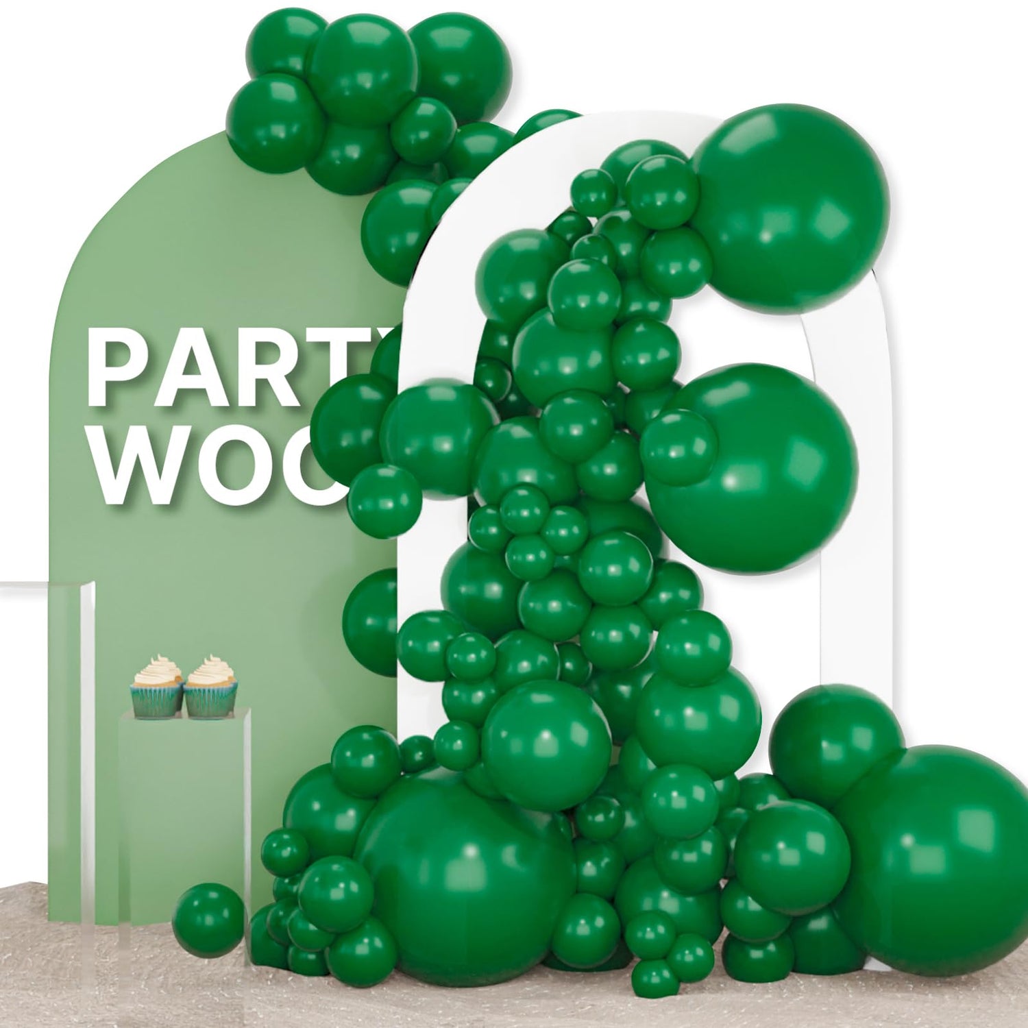Green-Y56 Balloons Arch Kit Garland 155pcs (5/10/12/18 inch)
