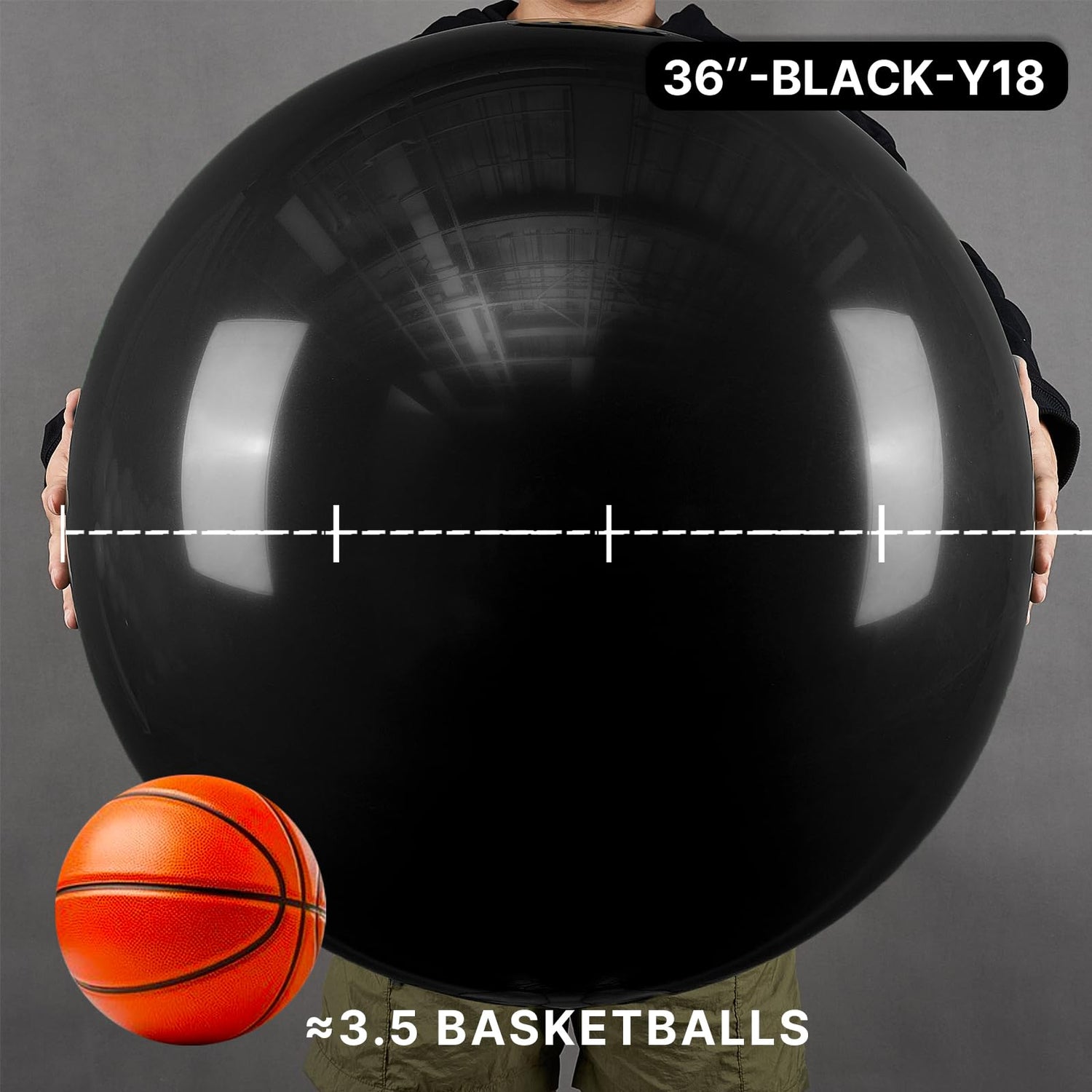 Black-Y18 Balloons 4pcs (36 inch)
